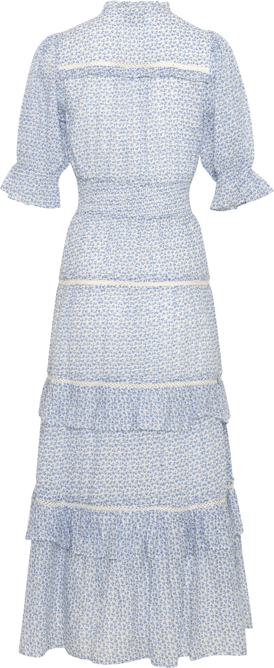 Vera Cotton Flower Dress - Blue Flower