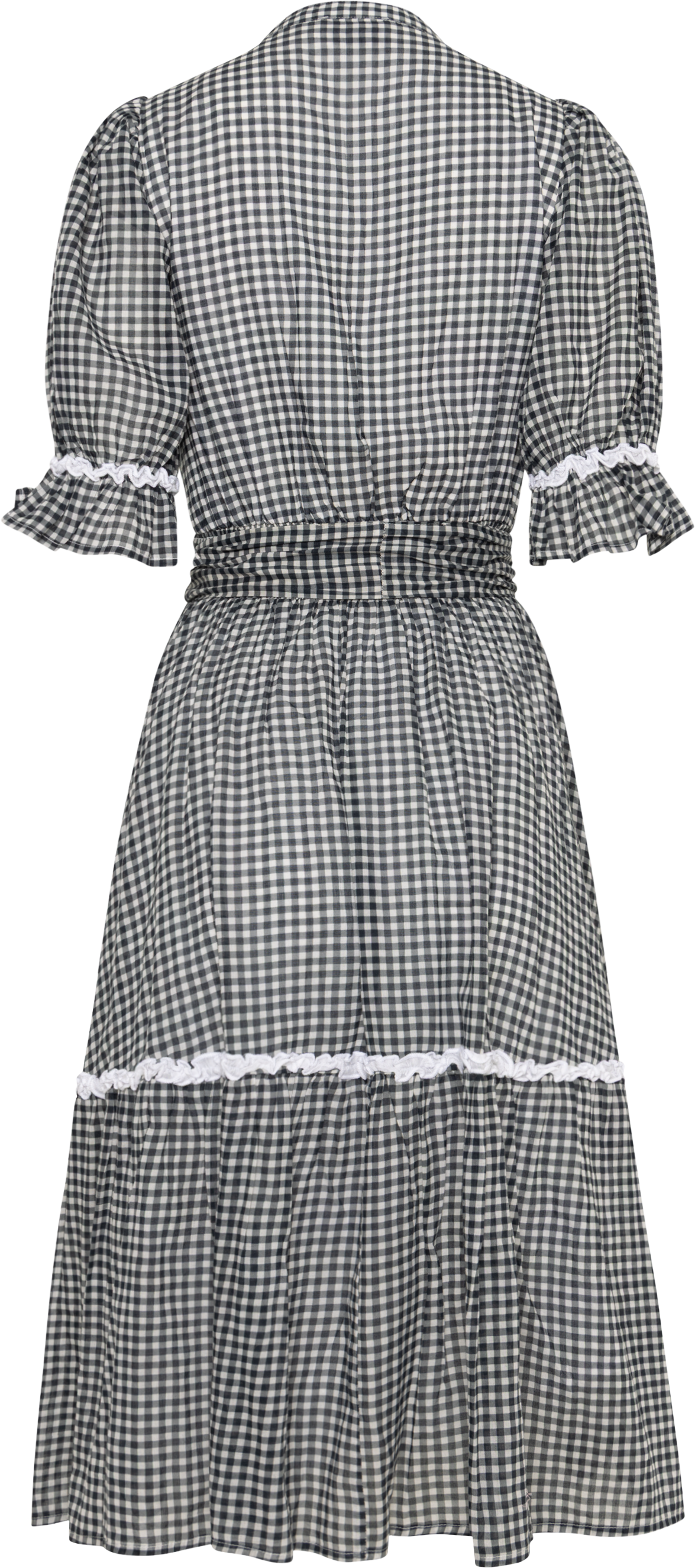 Gertrude Gingham Dress - Black/White