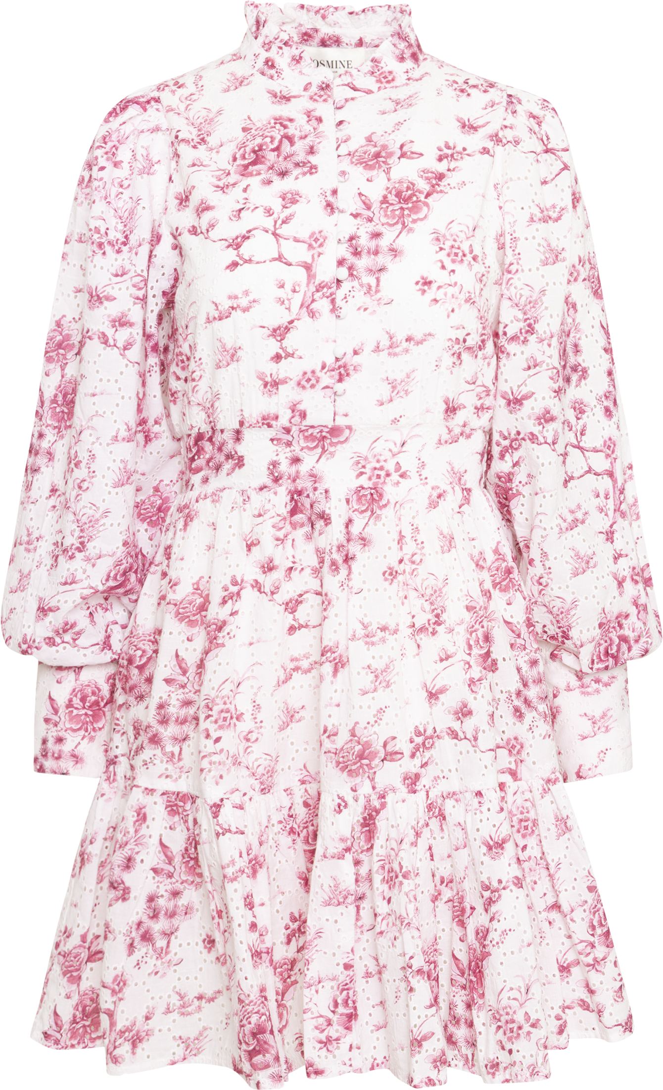 Liv Porcelain B Anglaise Dress - Dark Pink