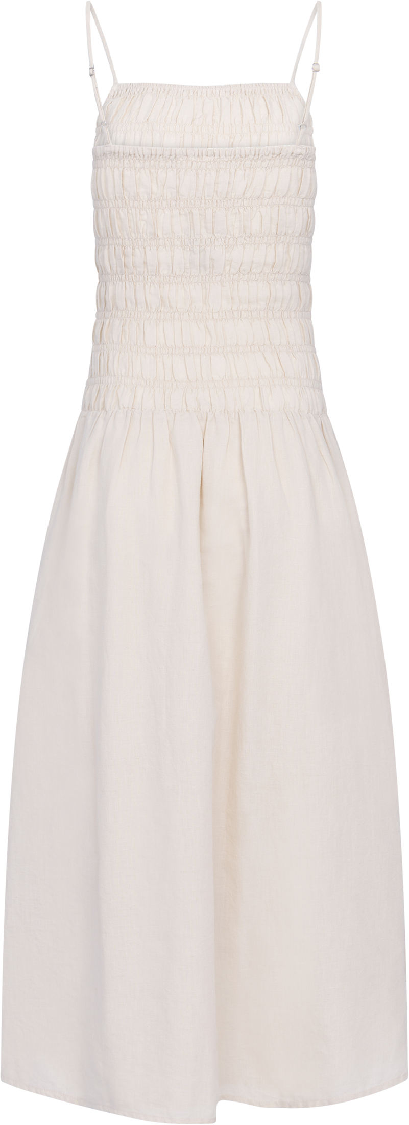 Amalie Maxi Linen Dress - Creme