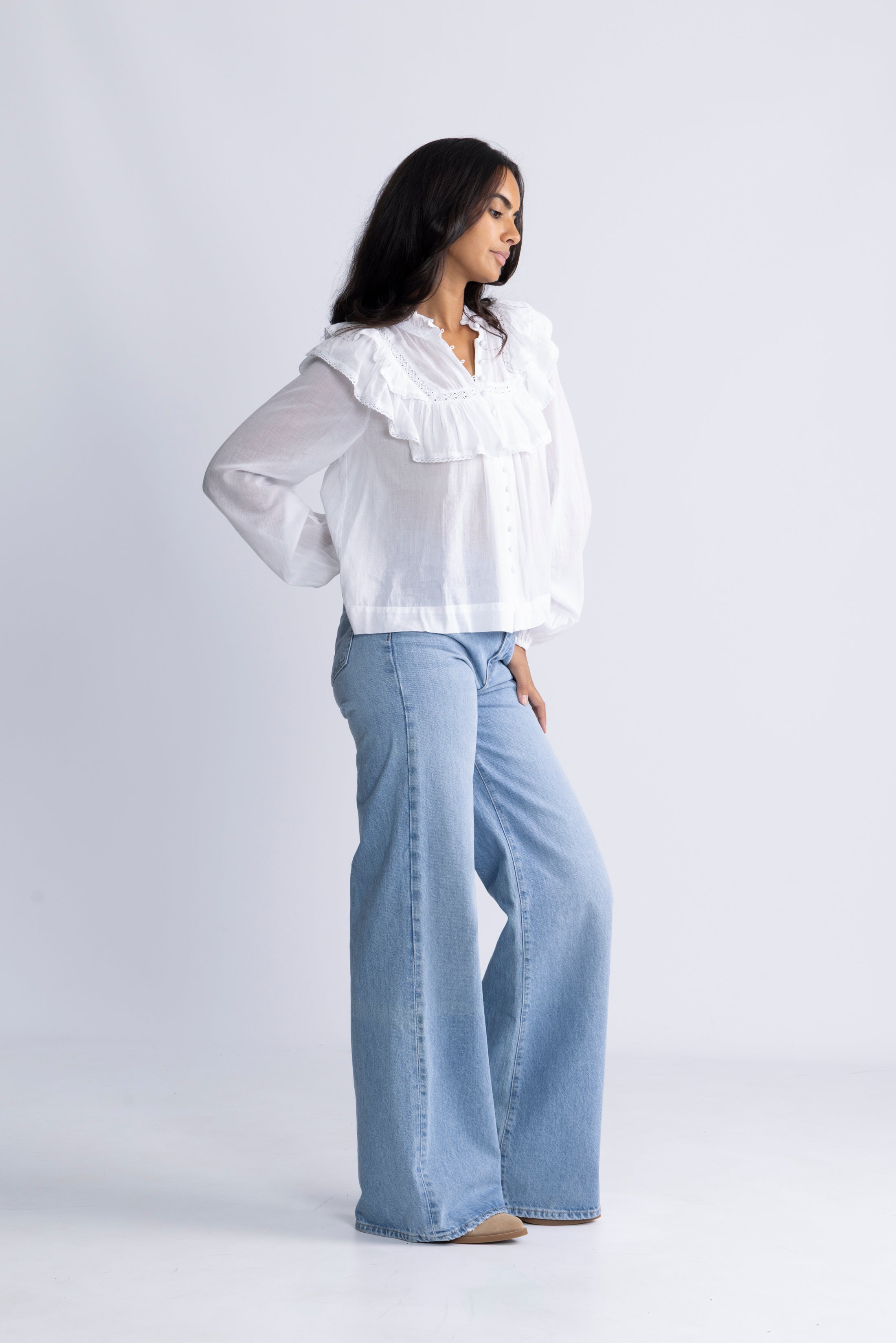 Viva Voile Blouse - White