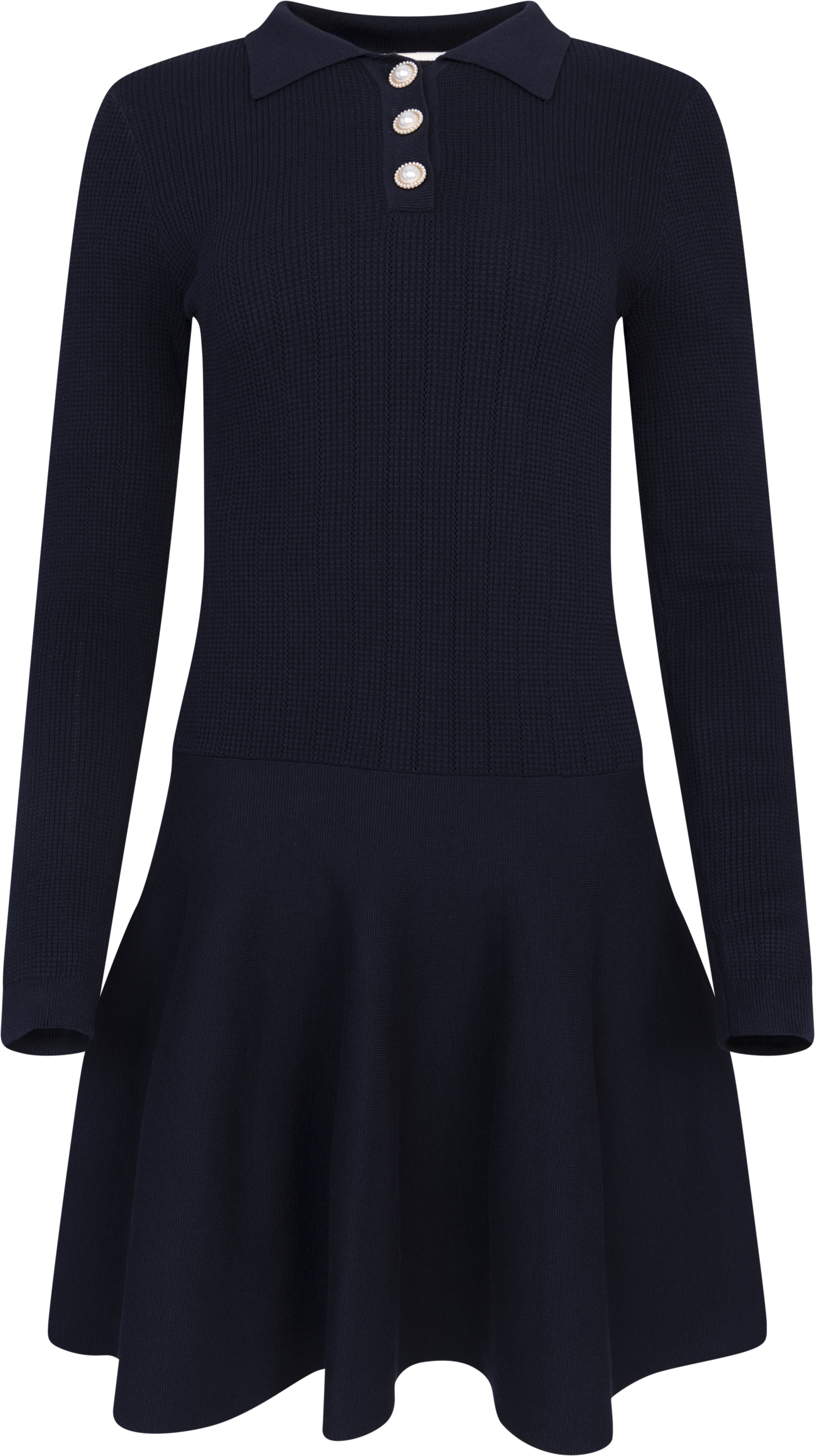 Aslaug Knit Mini Dress - Navy
