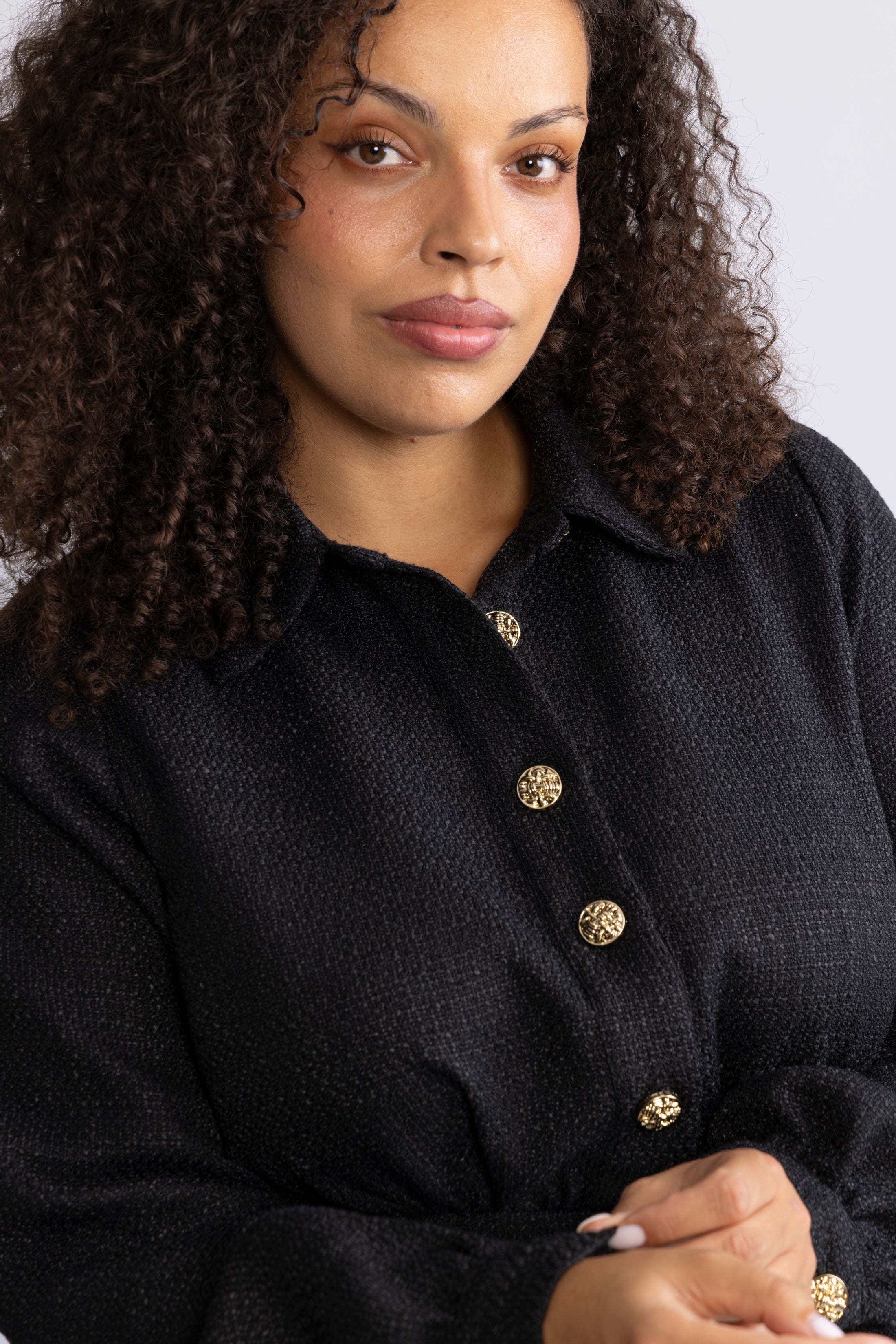 Vinda Boucle Dress - Black