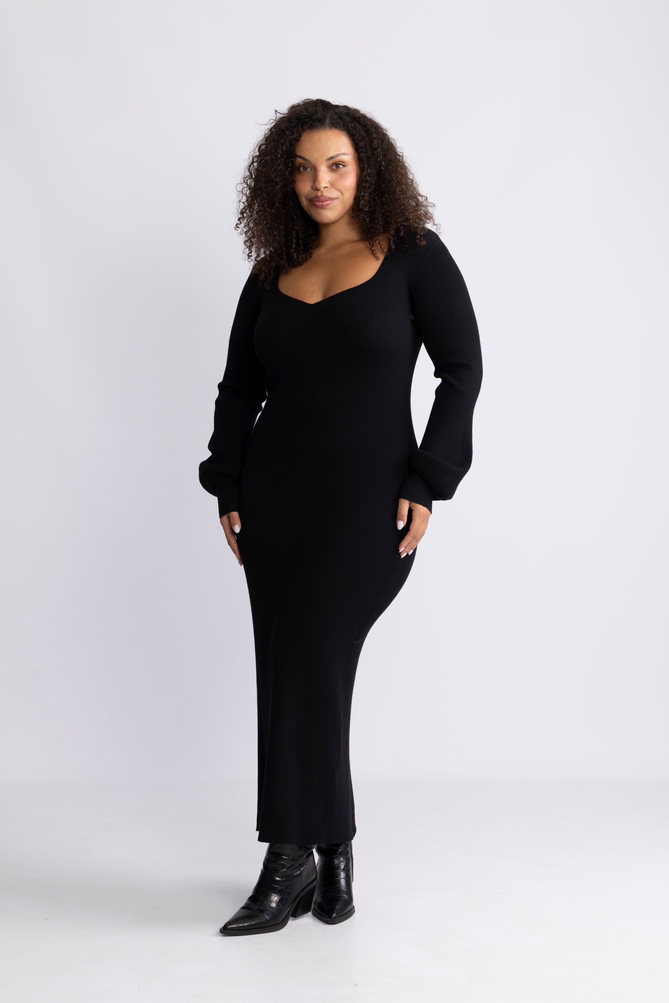 Janet Knit Dress - Black
