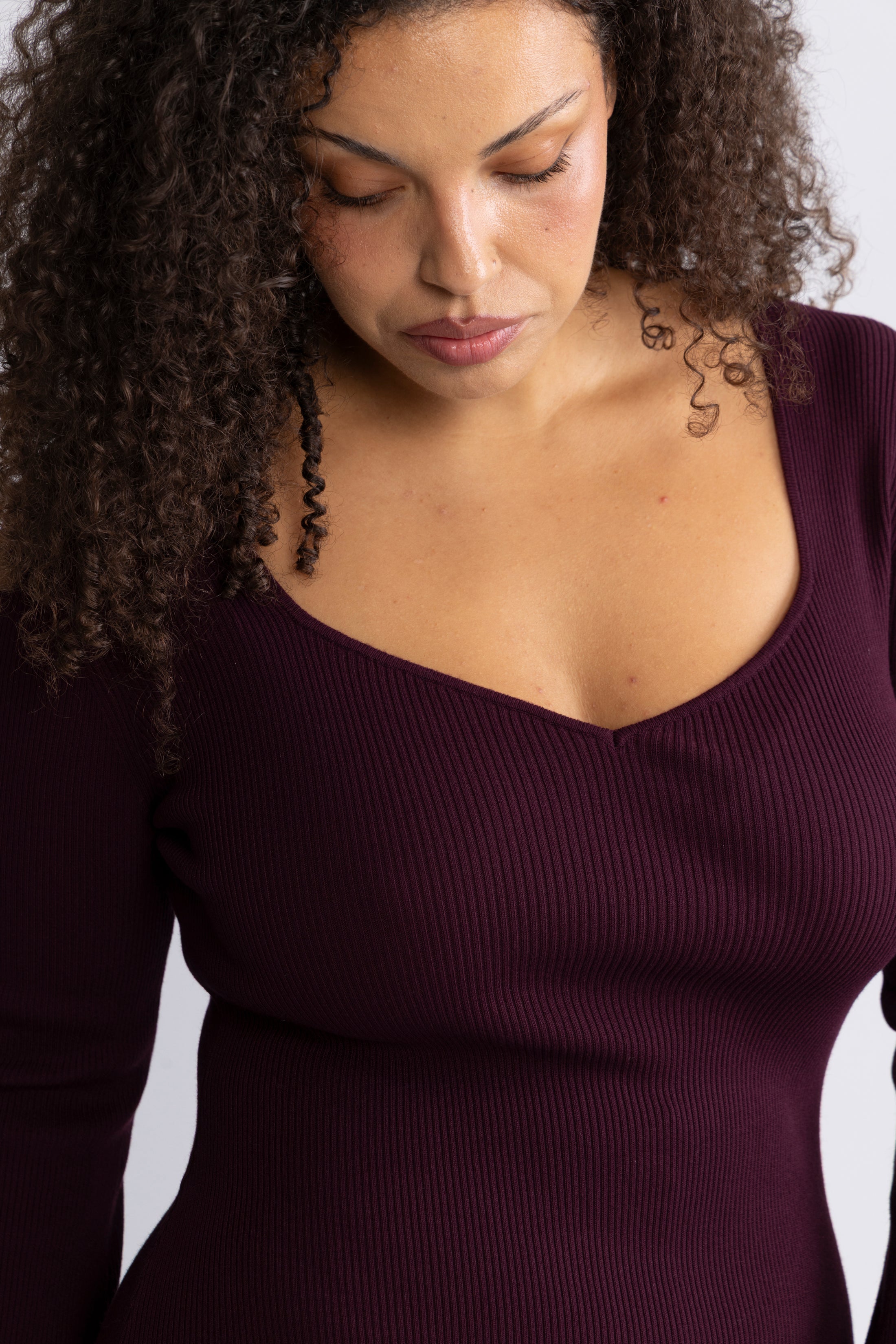 Janet Knit Dress - Burgundy