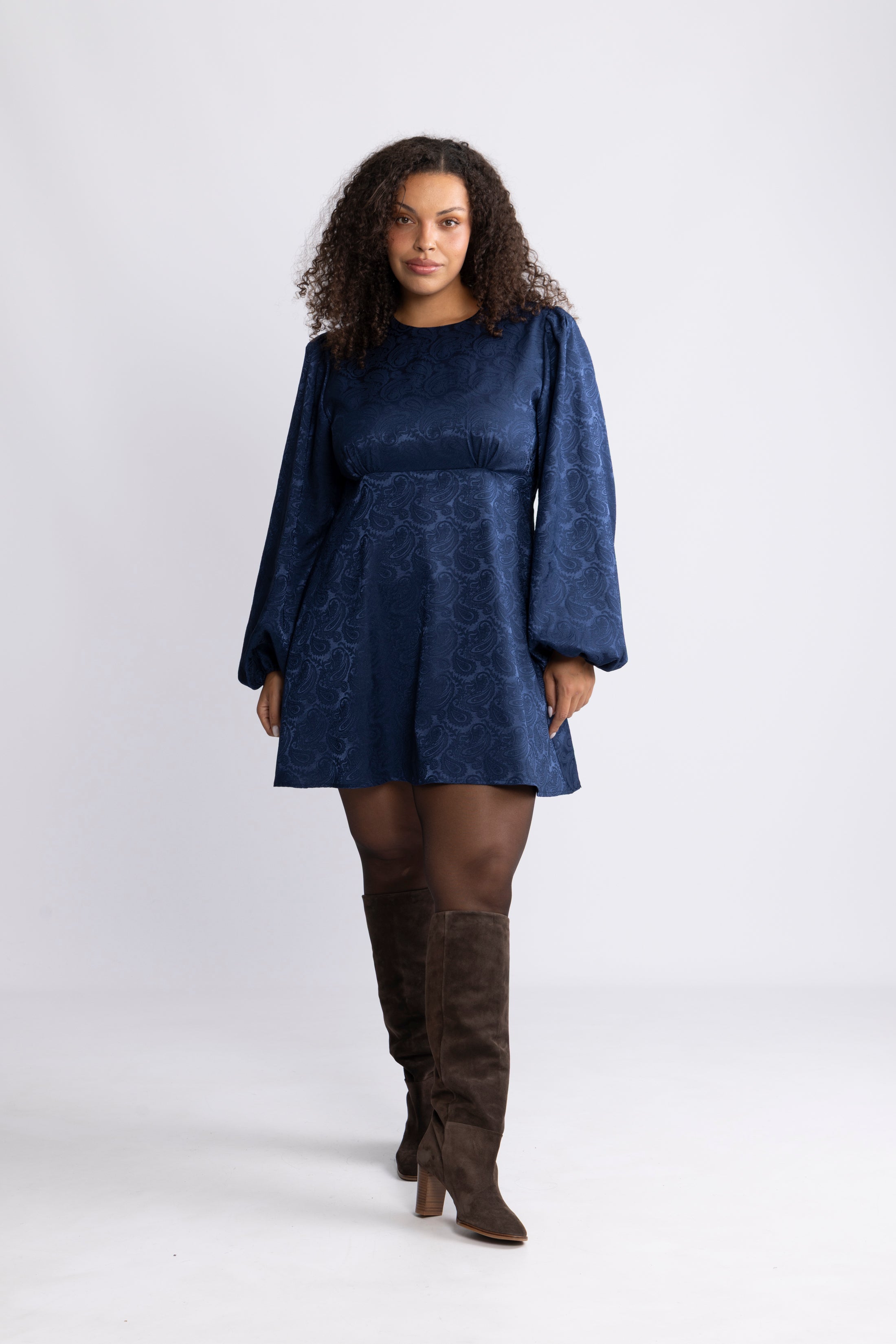 Edda Short Dress - Navy