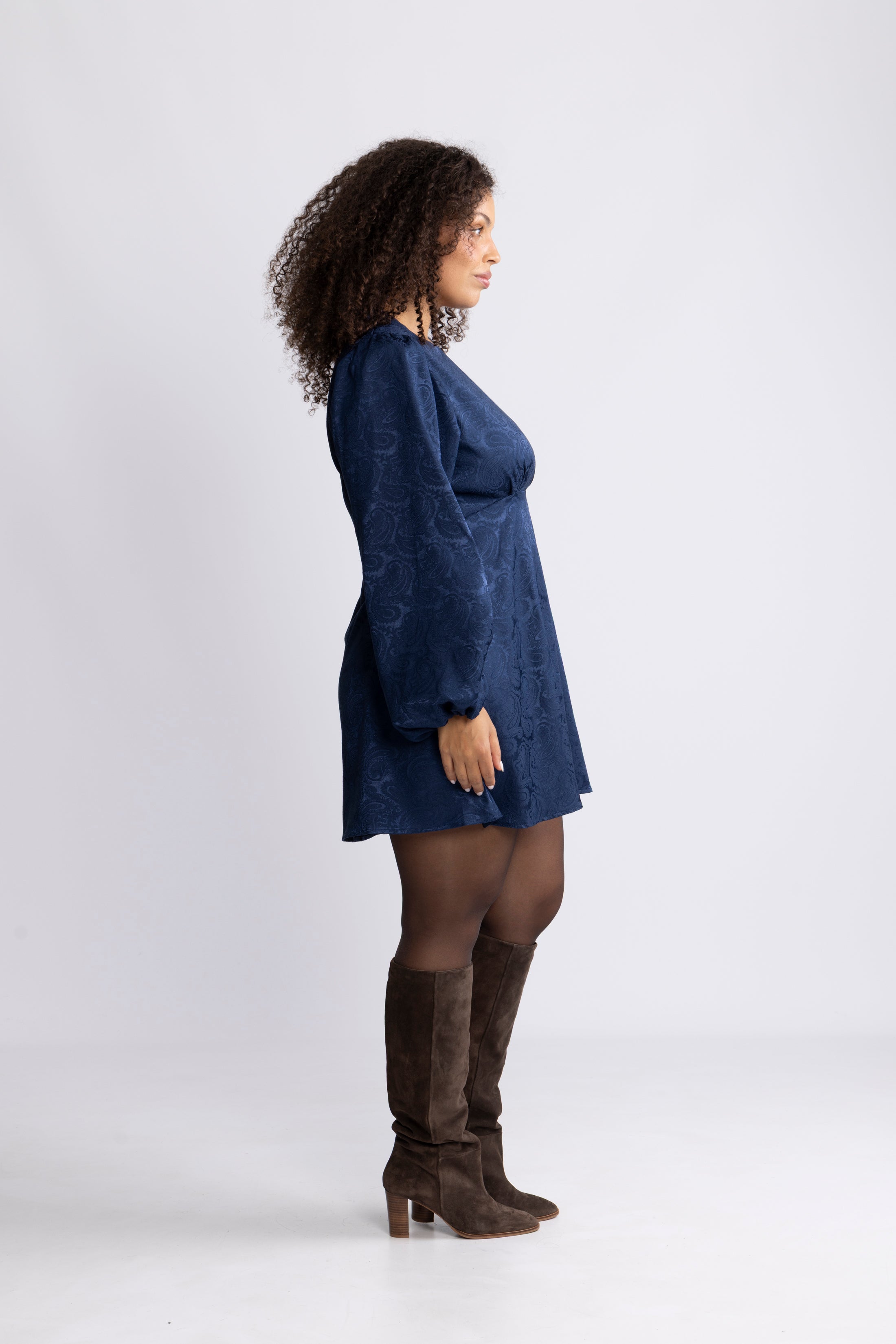 Edda Short Dress - Navy