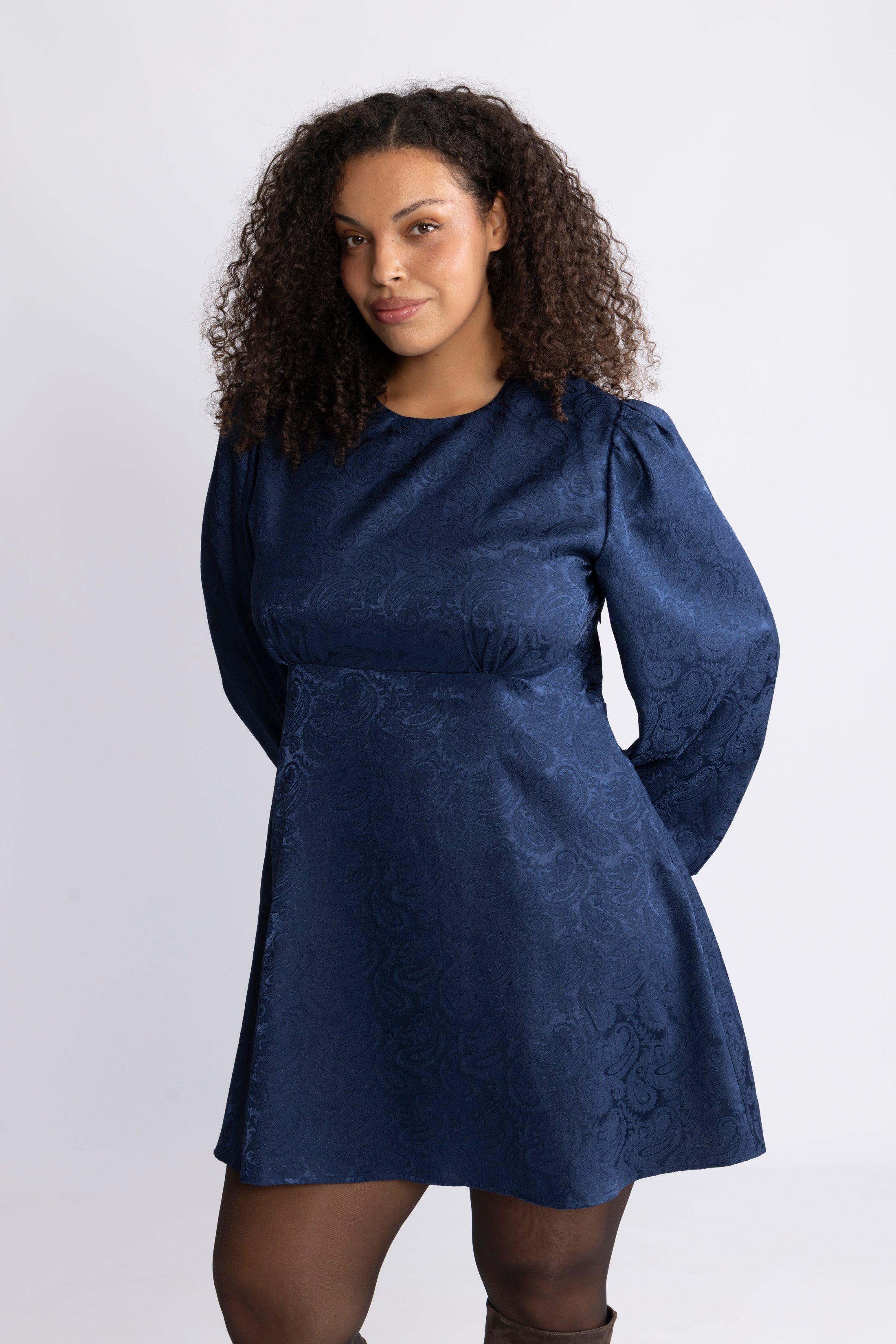 Edda Short Dress - Navy