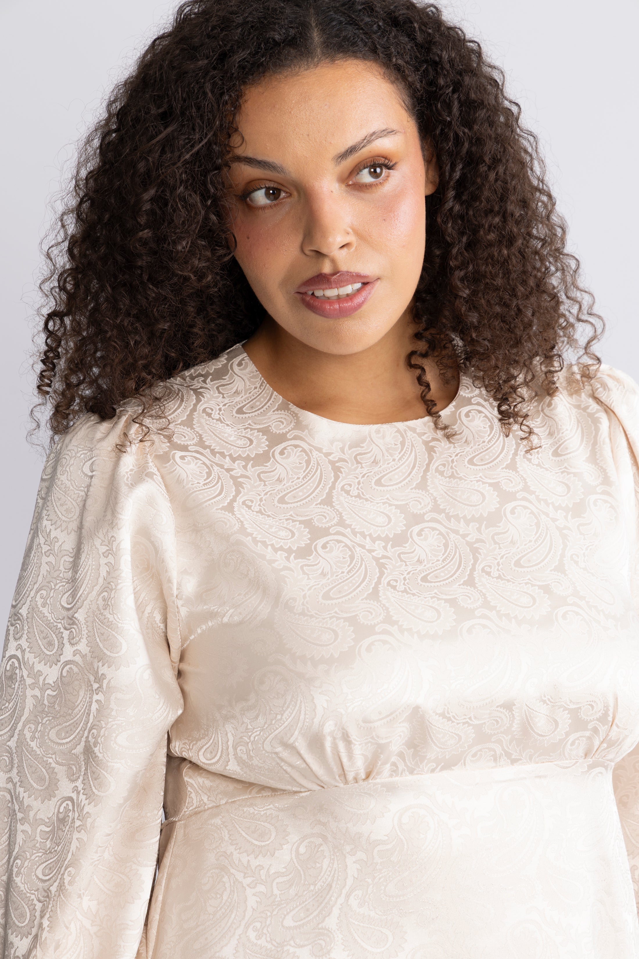 Edda Short Dress - Creme