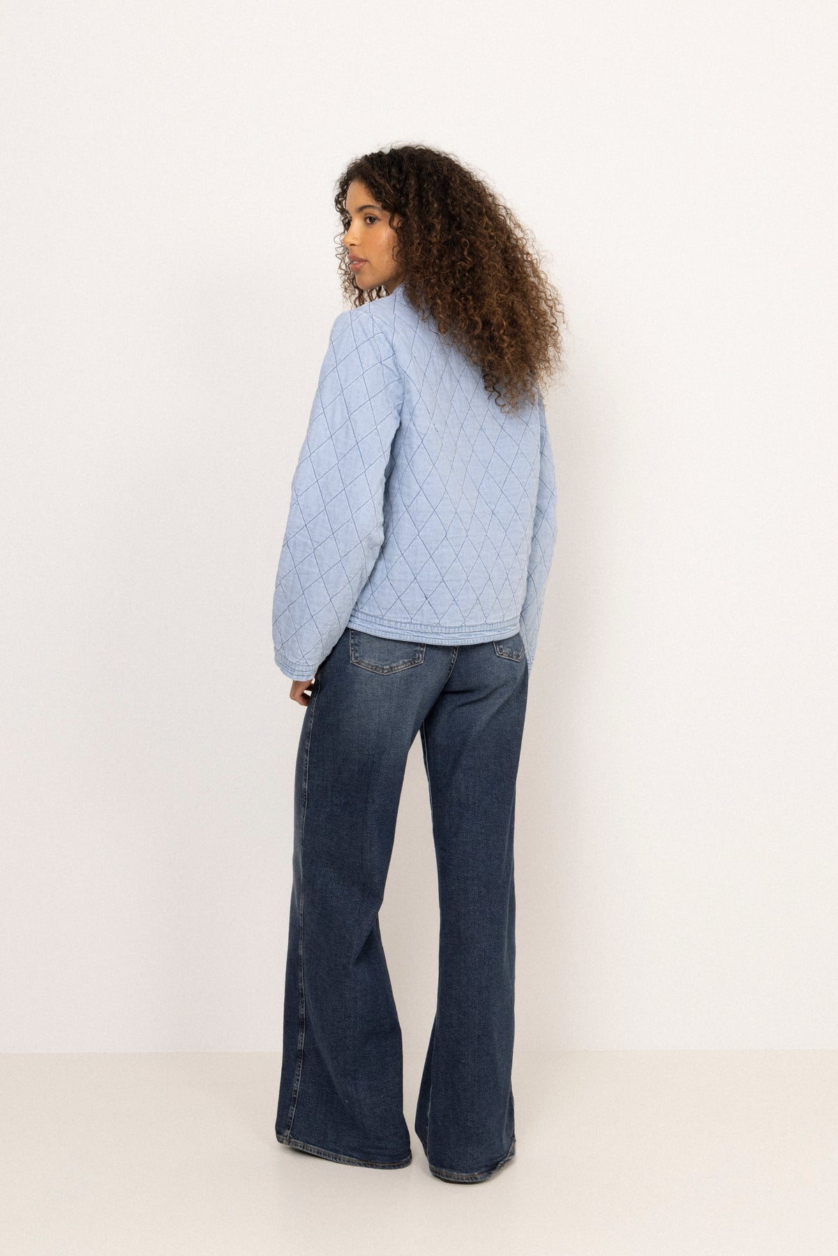 Emma Tieband Quilt Jacket - Blue