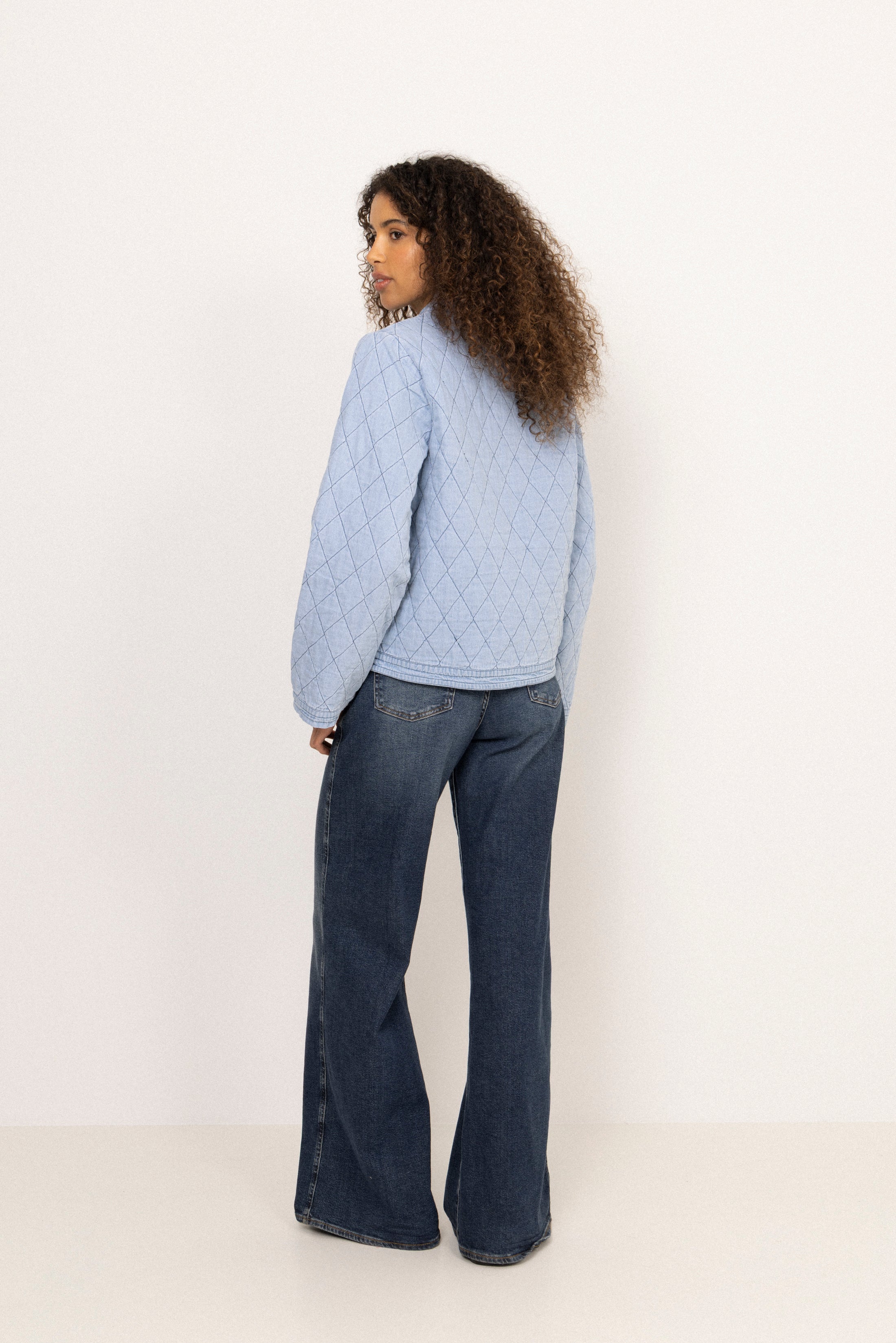 Emma Tieband Quilt Jacket - Blue