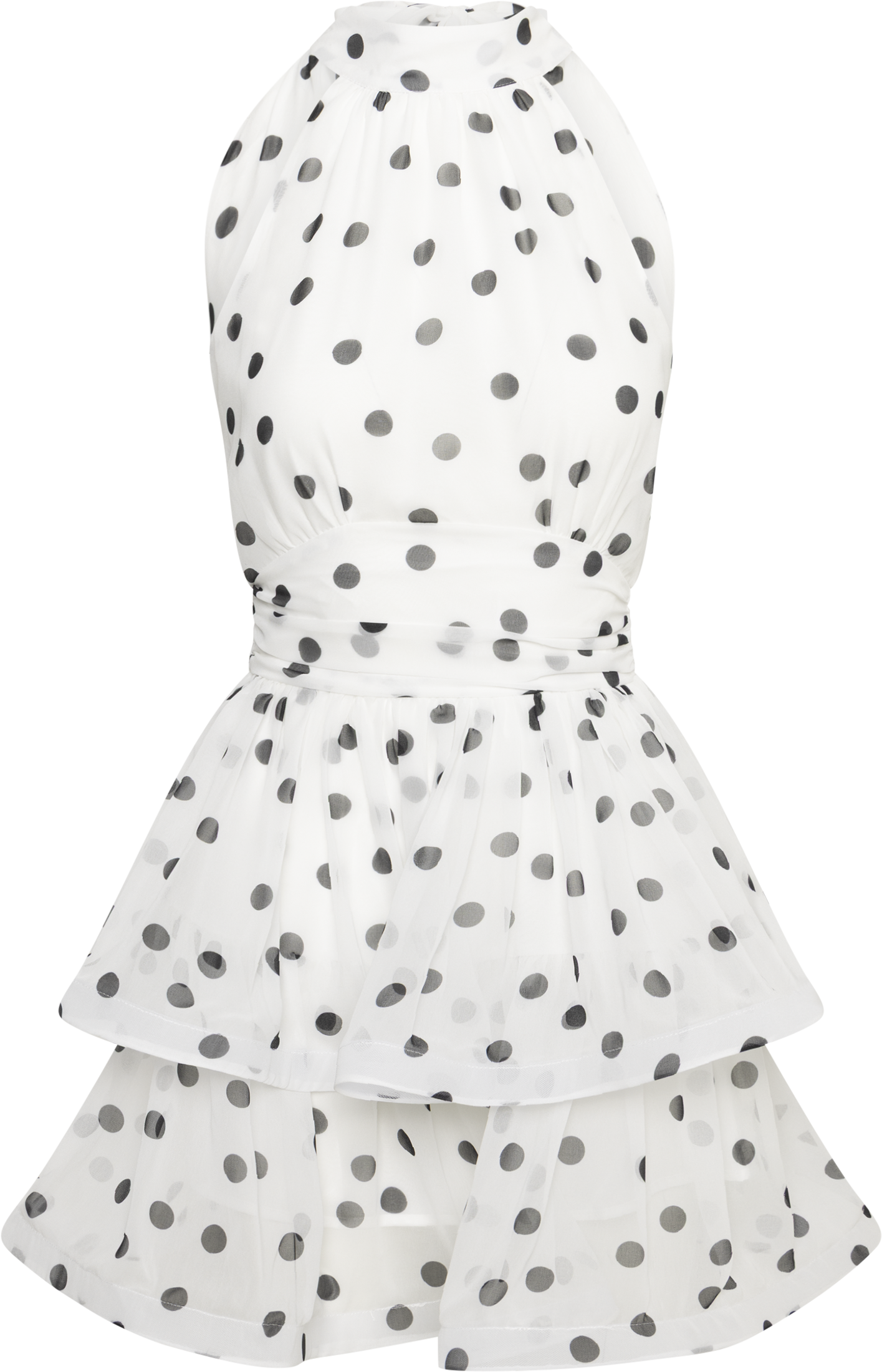 Idun Polka Dot Dress - White/Black