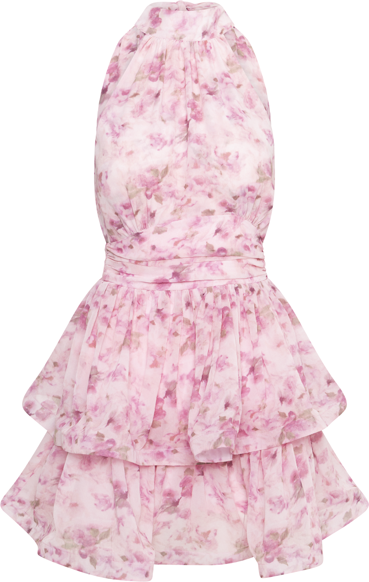 Idun Wave Dress - Pink Floral