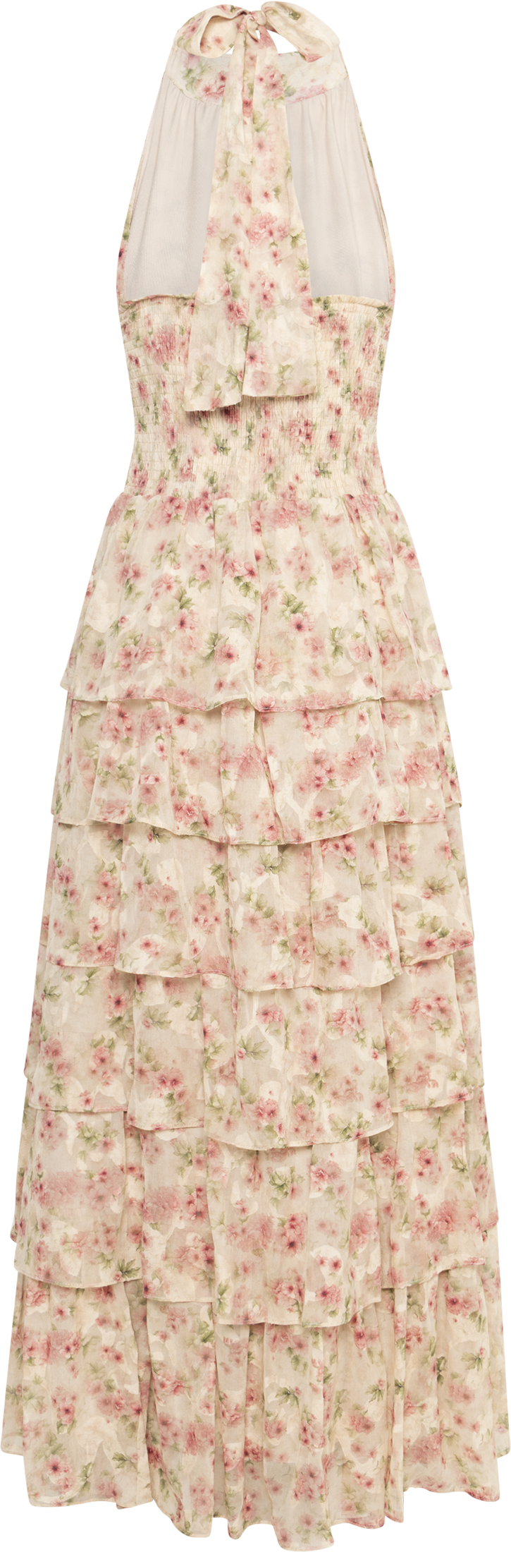 Ingalu Dreamy Floral Dress - Rose/Beige