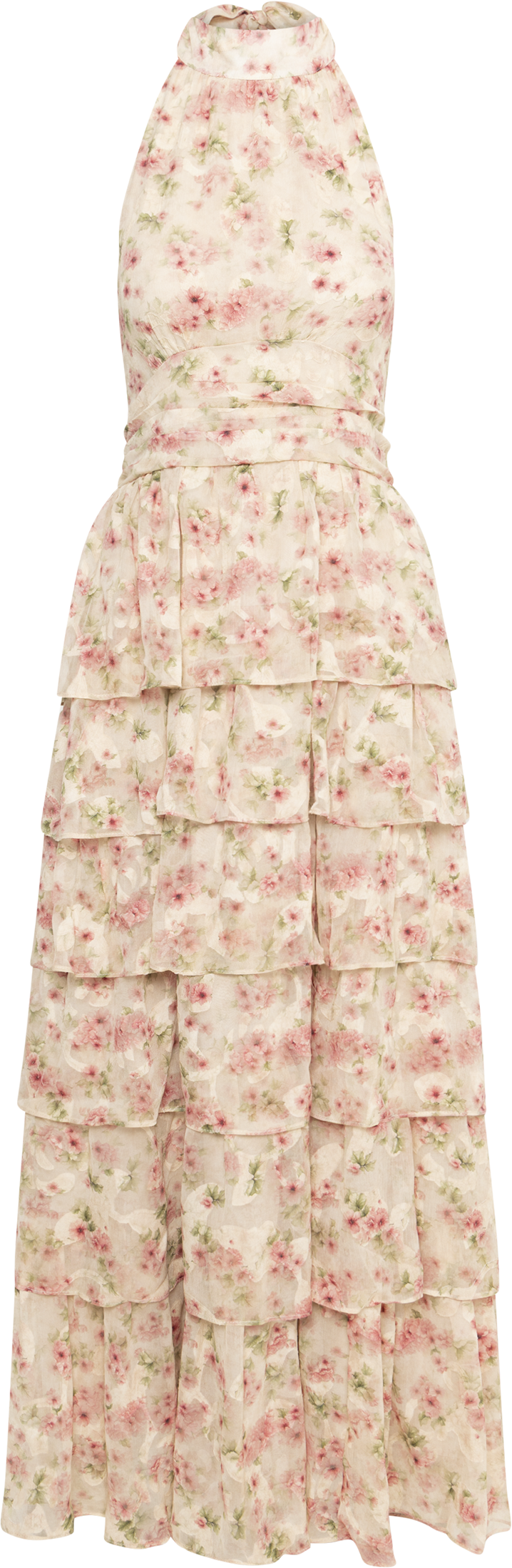Ingalu Dreamy Floral Dress - Rose/Beige