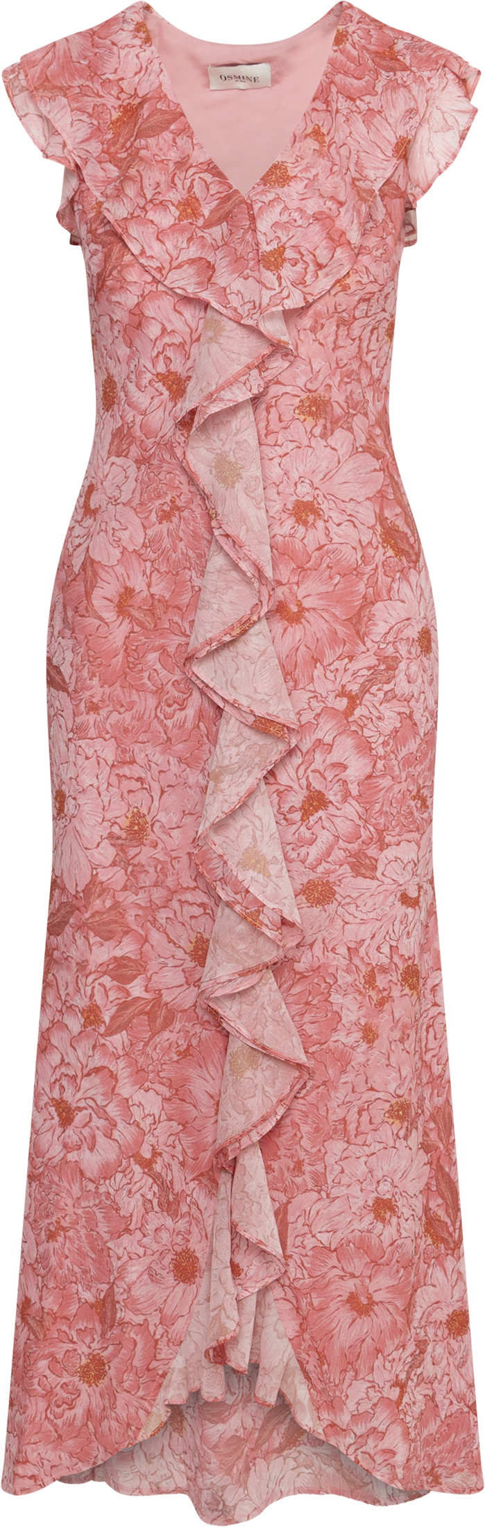 Adelia Chiffon Maxi Dress - Pink