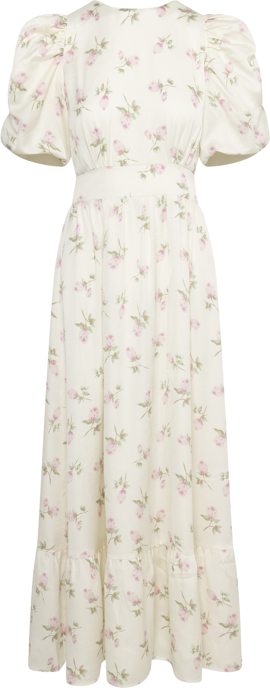 Santi Satin Maxi Dress - Pink Floral