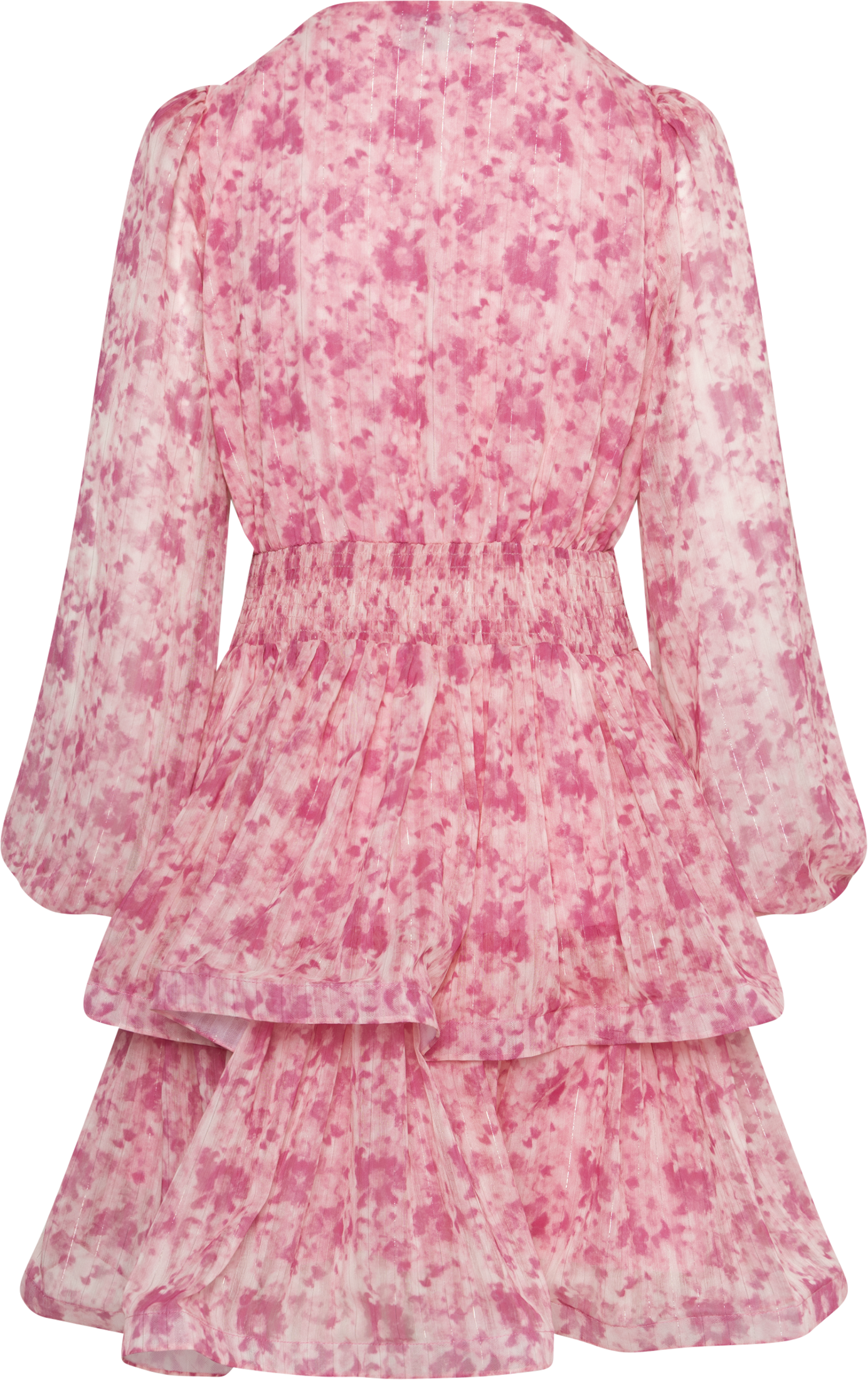 Jade Wave Watercolor Dress - Pink