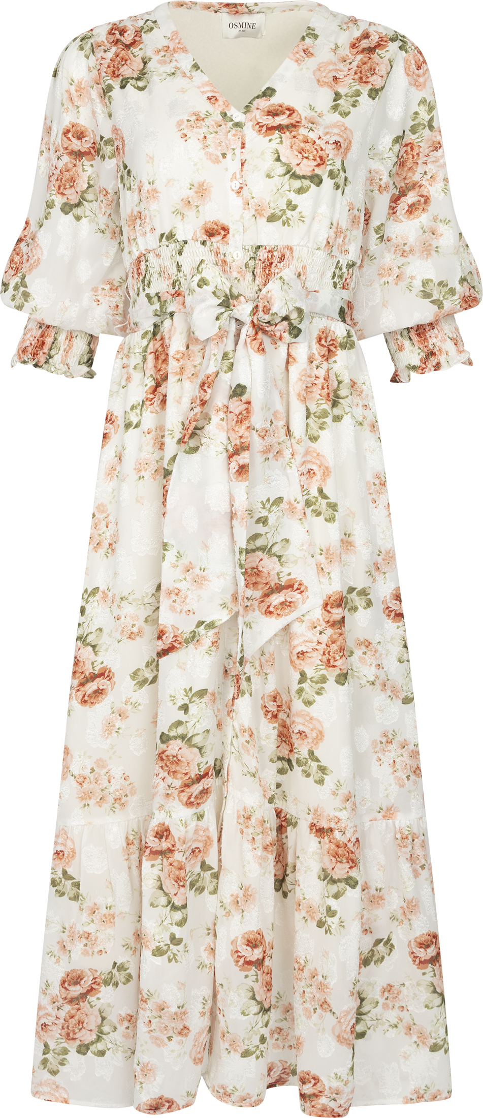 Gyri Flower Garden Dress - Coral