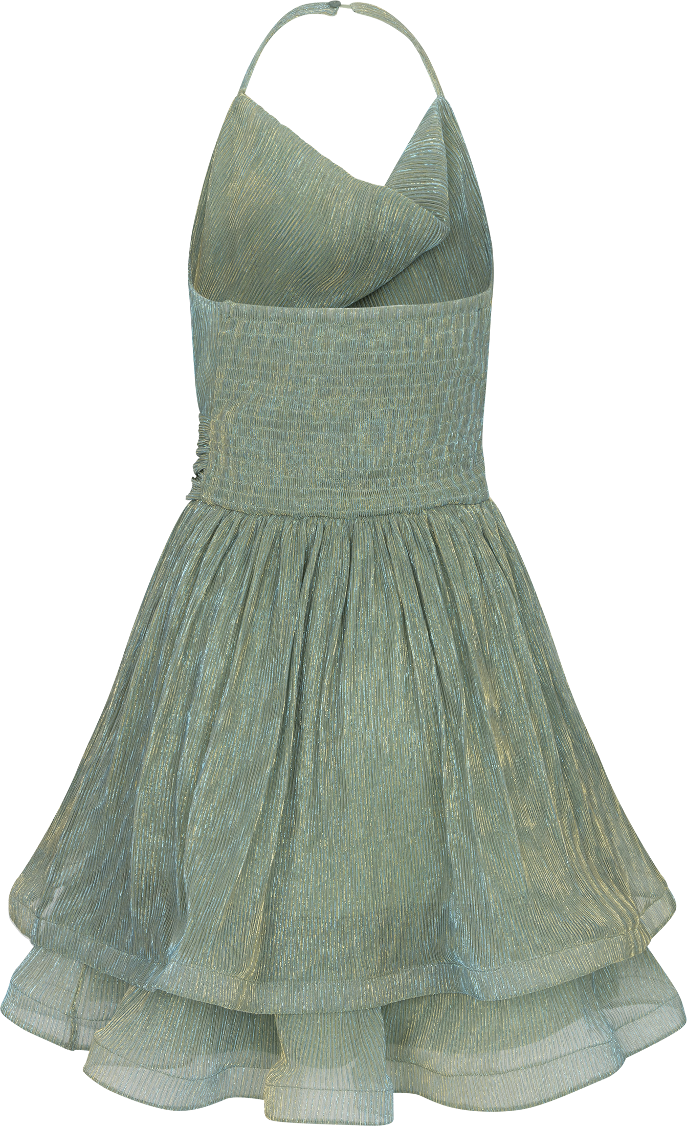 Line Chiffon Dress - Light Green