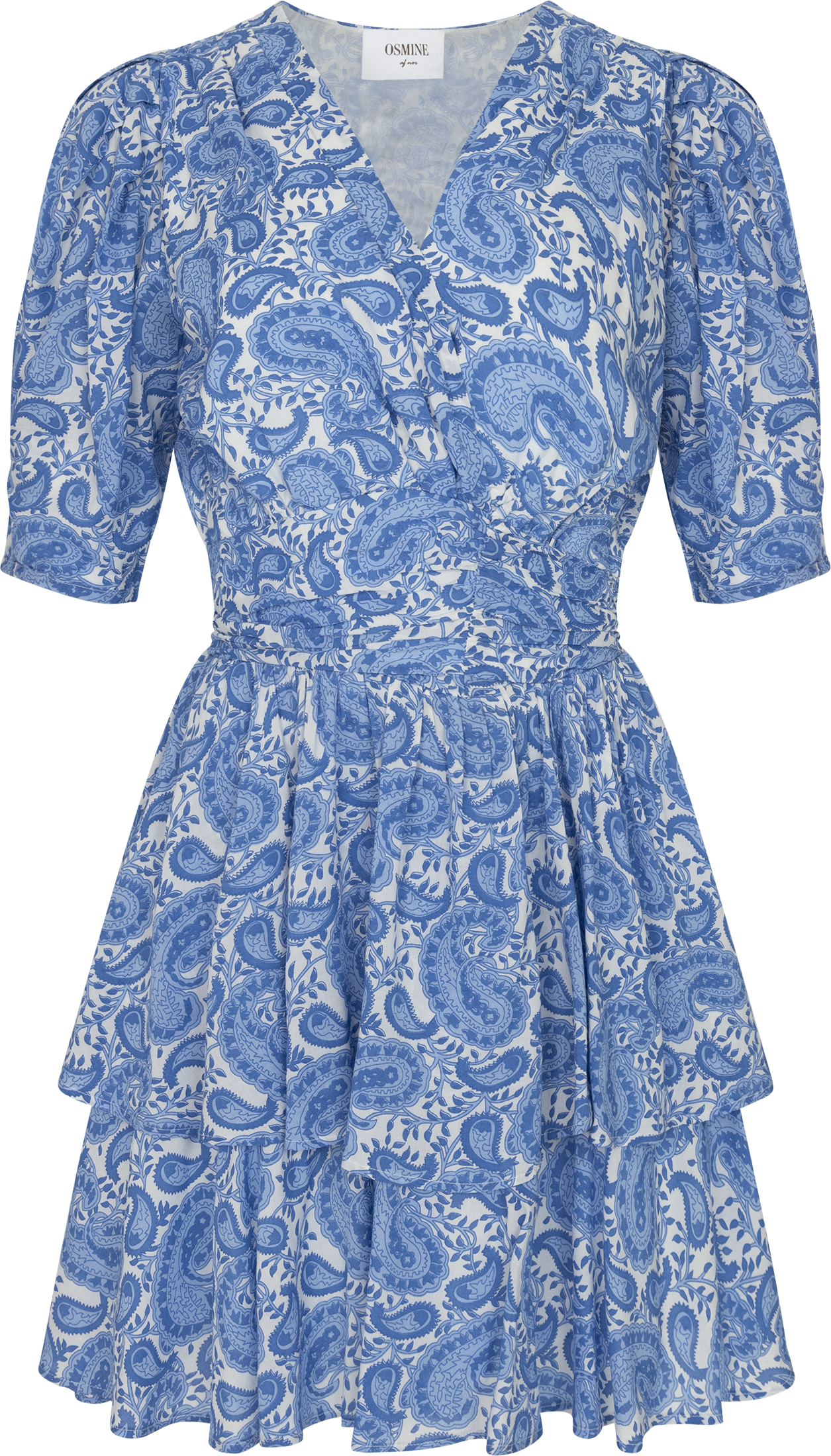 Jade Viscose Dress - Blue Paisley
