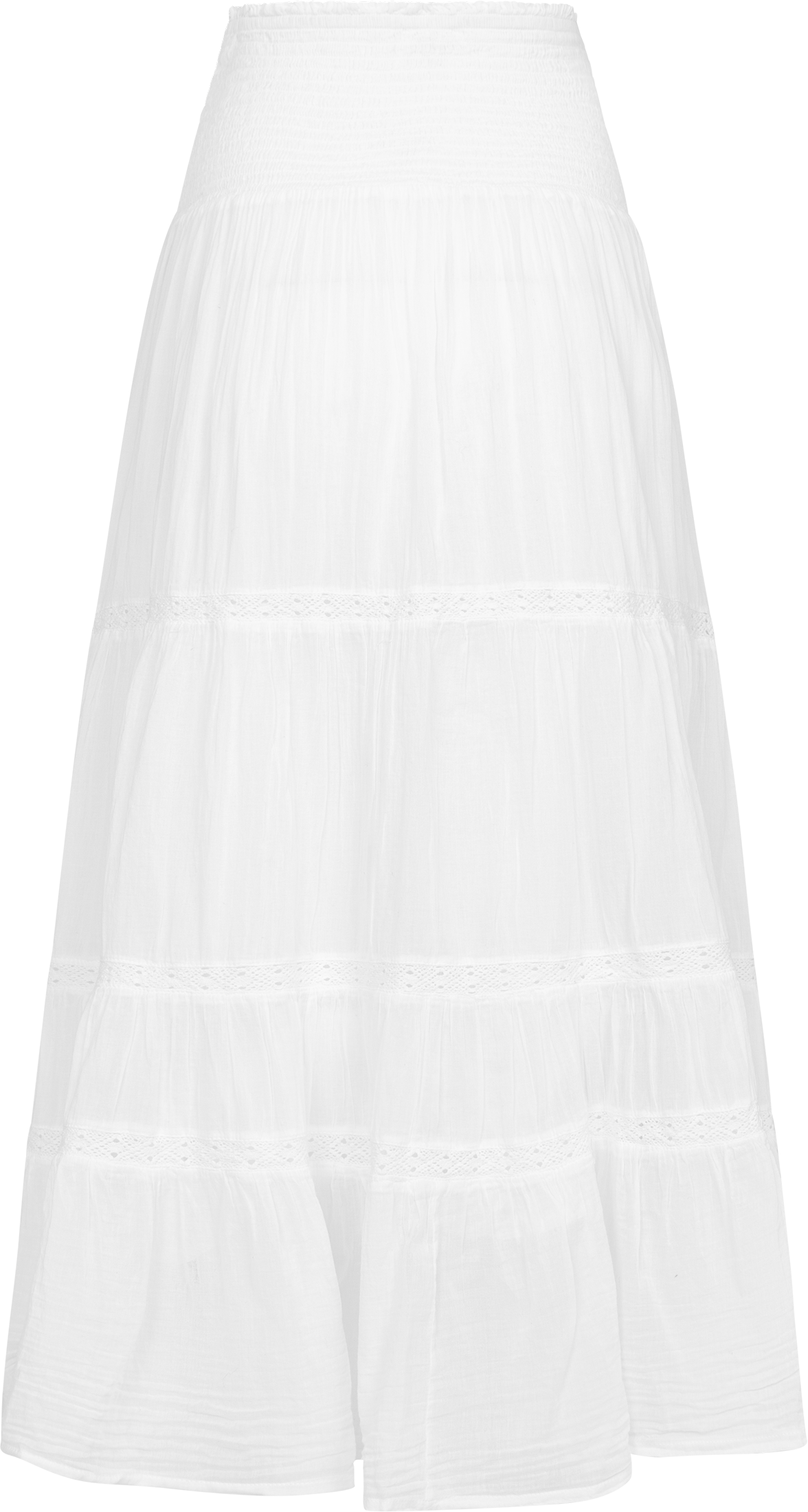 Vendla Voile High Smock Skirt - White