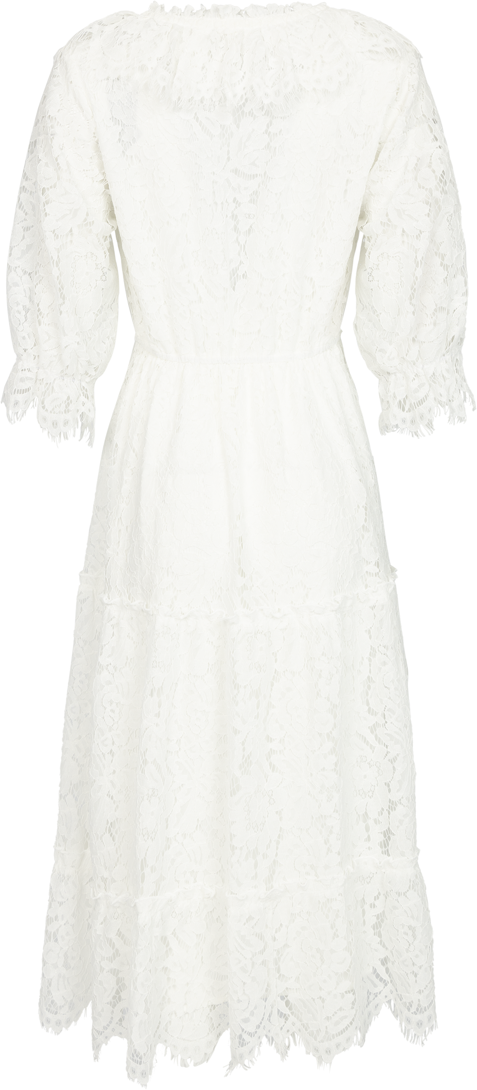 Alfrida Boho Lace Dress - White