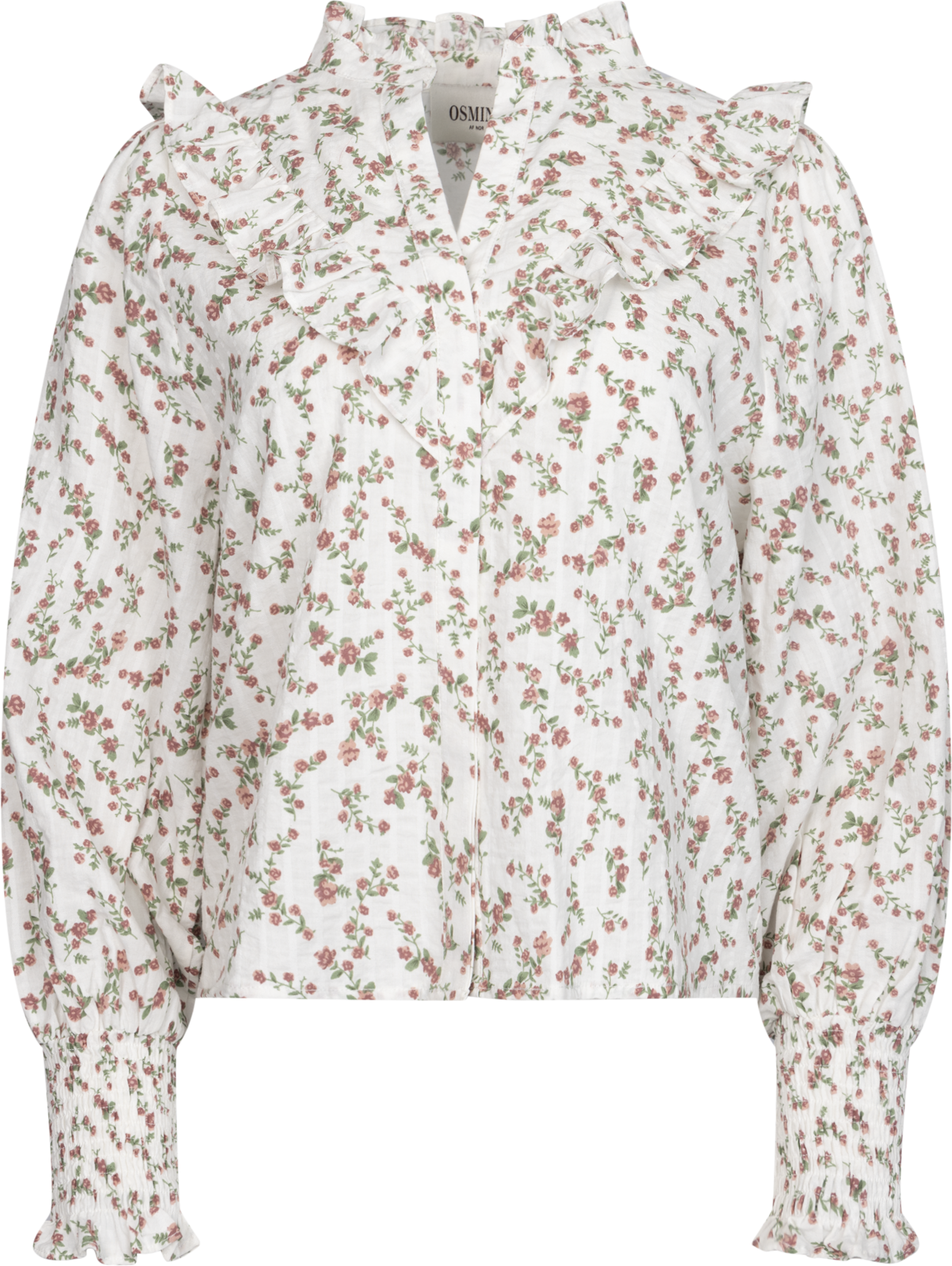 Synne Cotton Blouse - Pink Flower