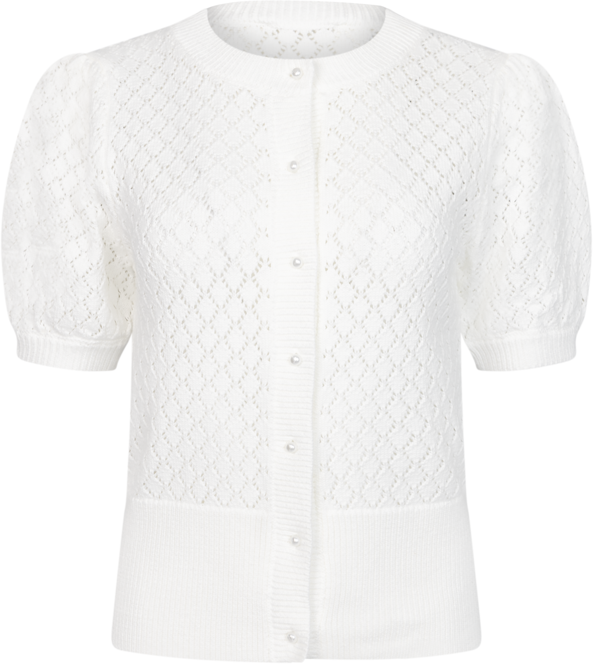 Kari Crochet Tee - Off White