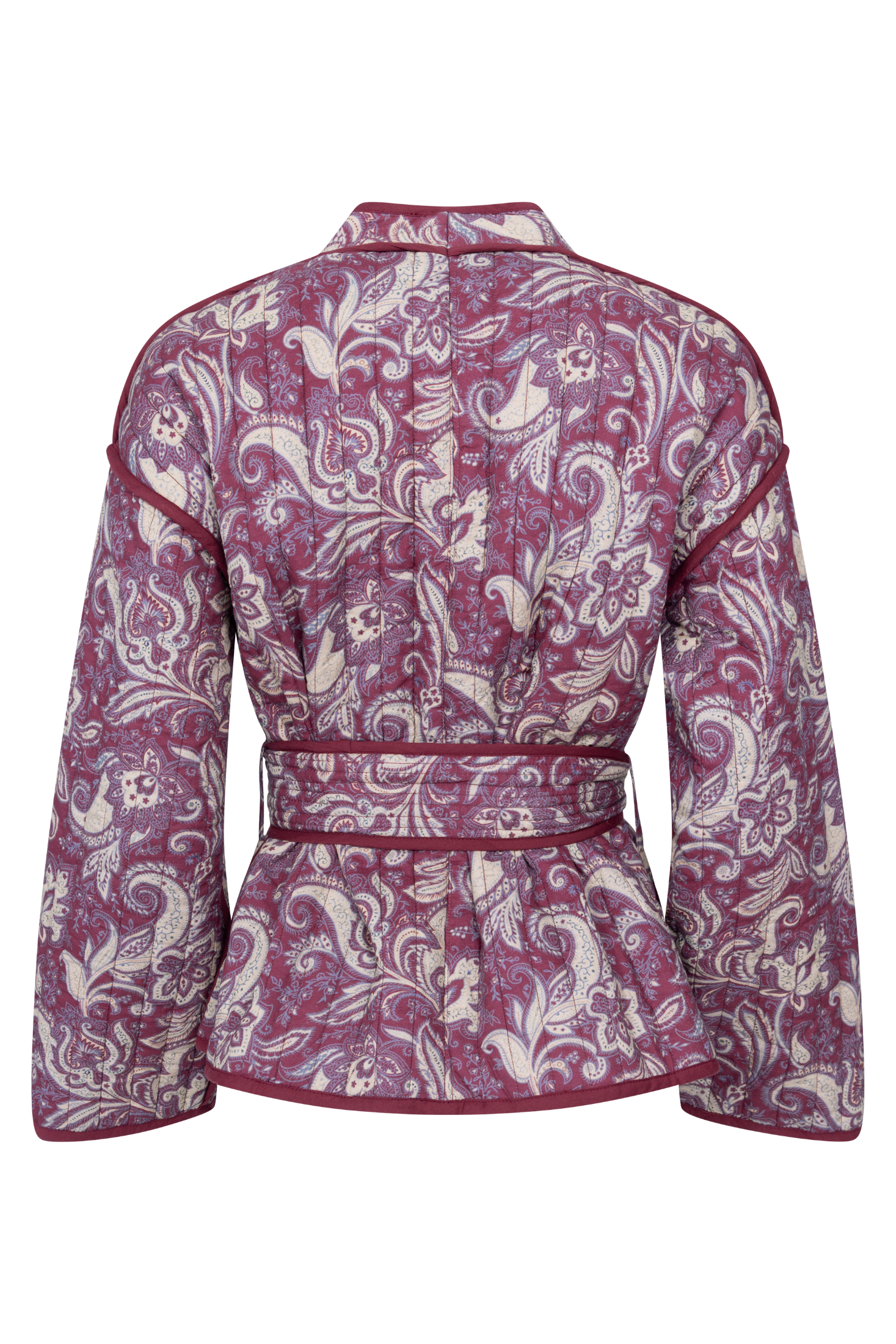 Una Quilted Jacket - Wine Paisley