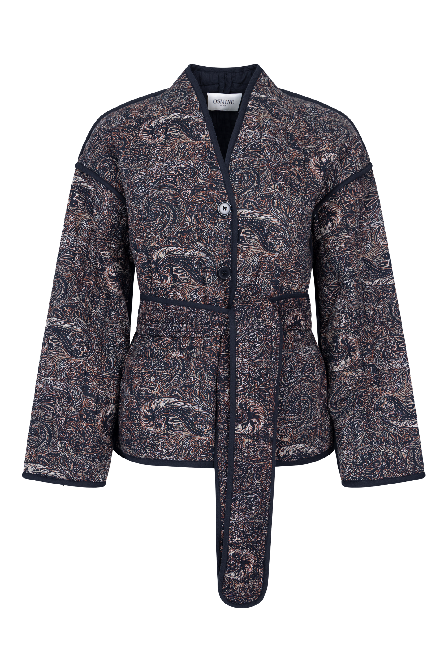 Una Quilted B Jacket - Black Paisley