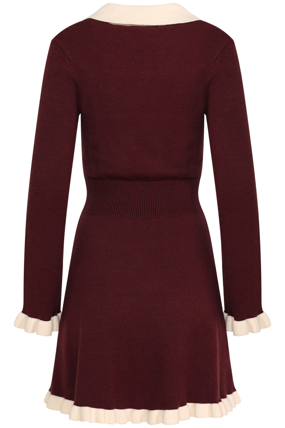 Marie Knitted Dress - Burgundy