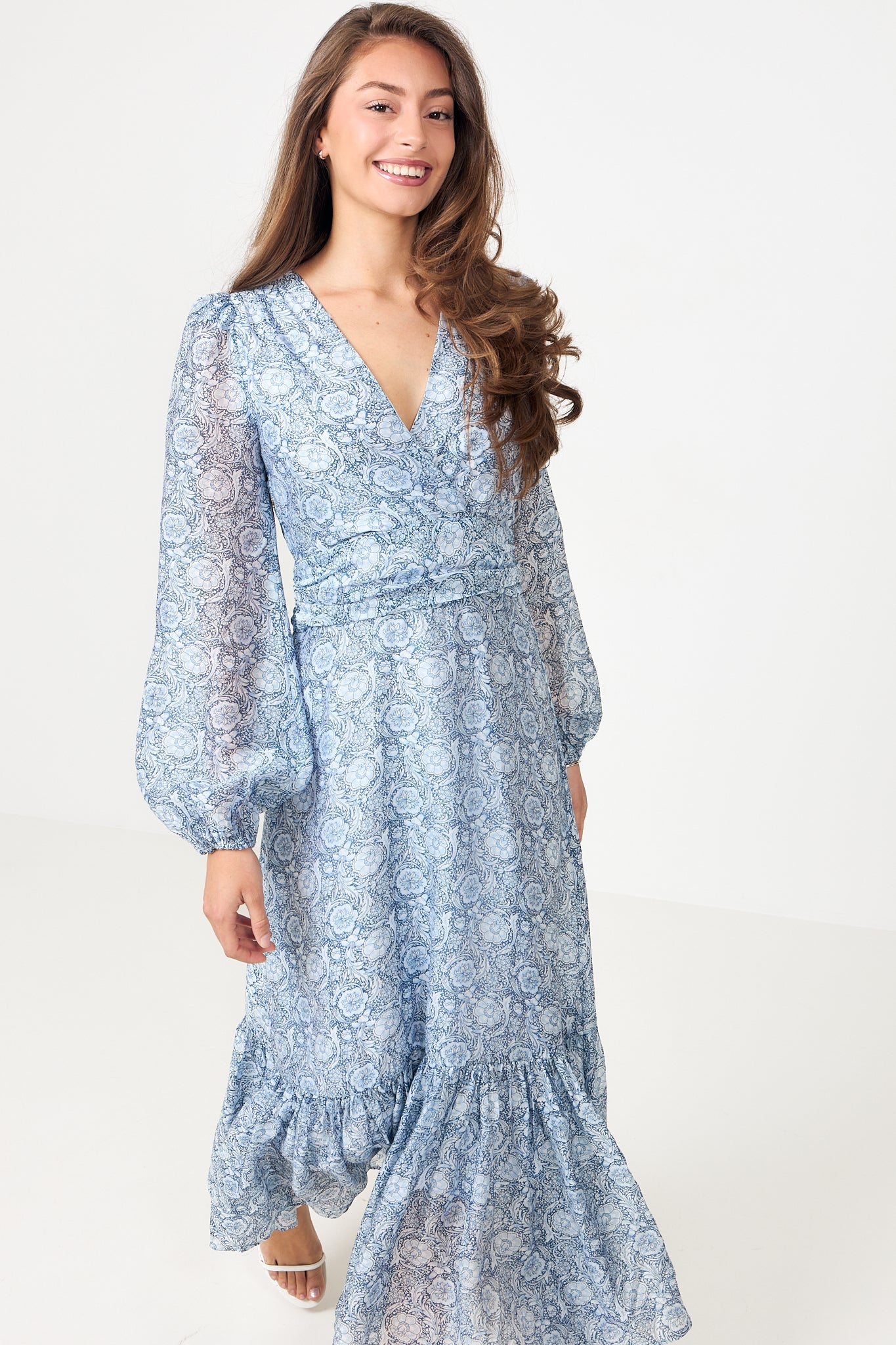 Lana Print Maxi Dress - Blue