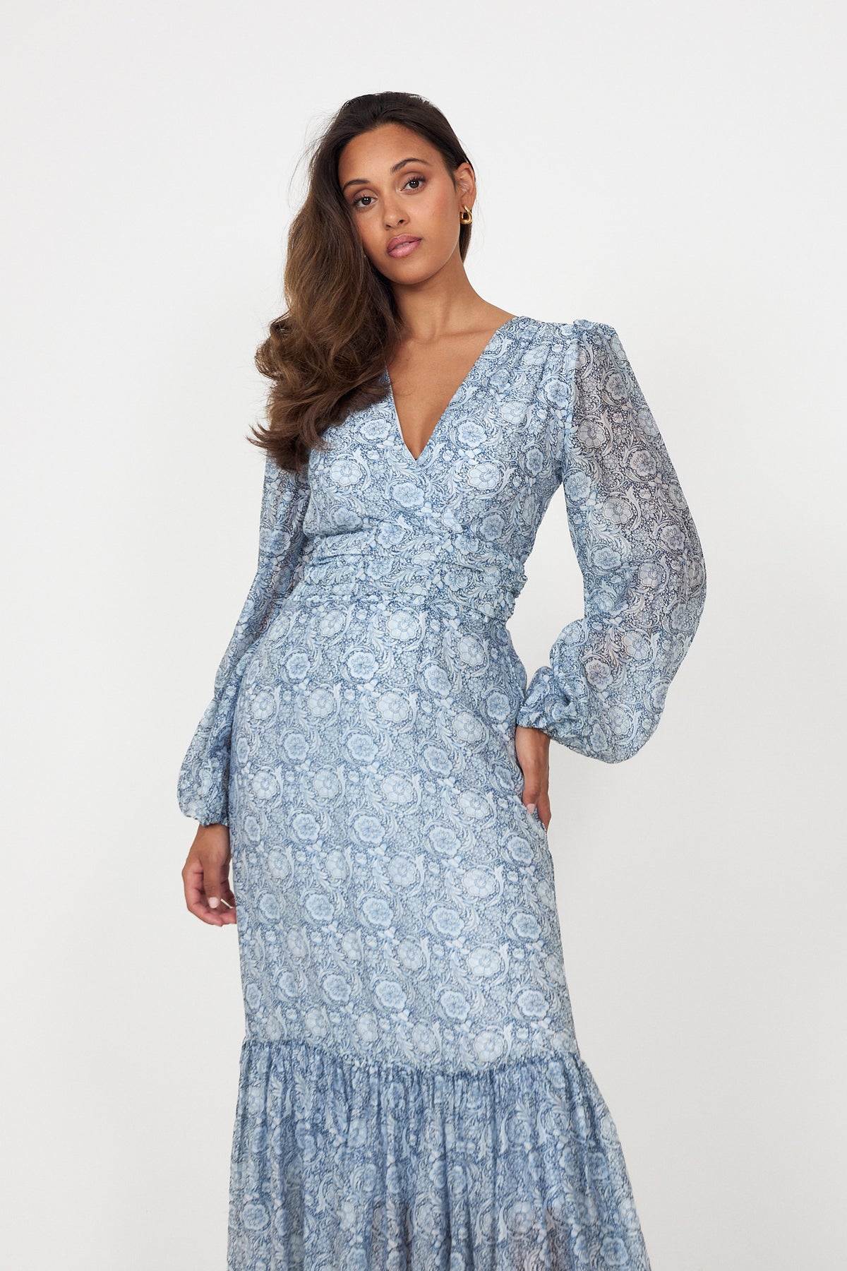 Lana Print Maxi Dress - Blue