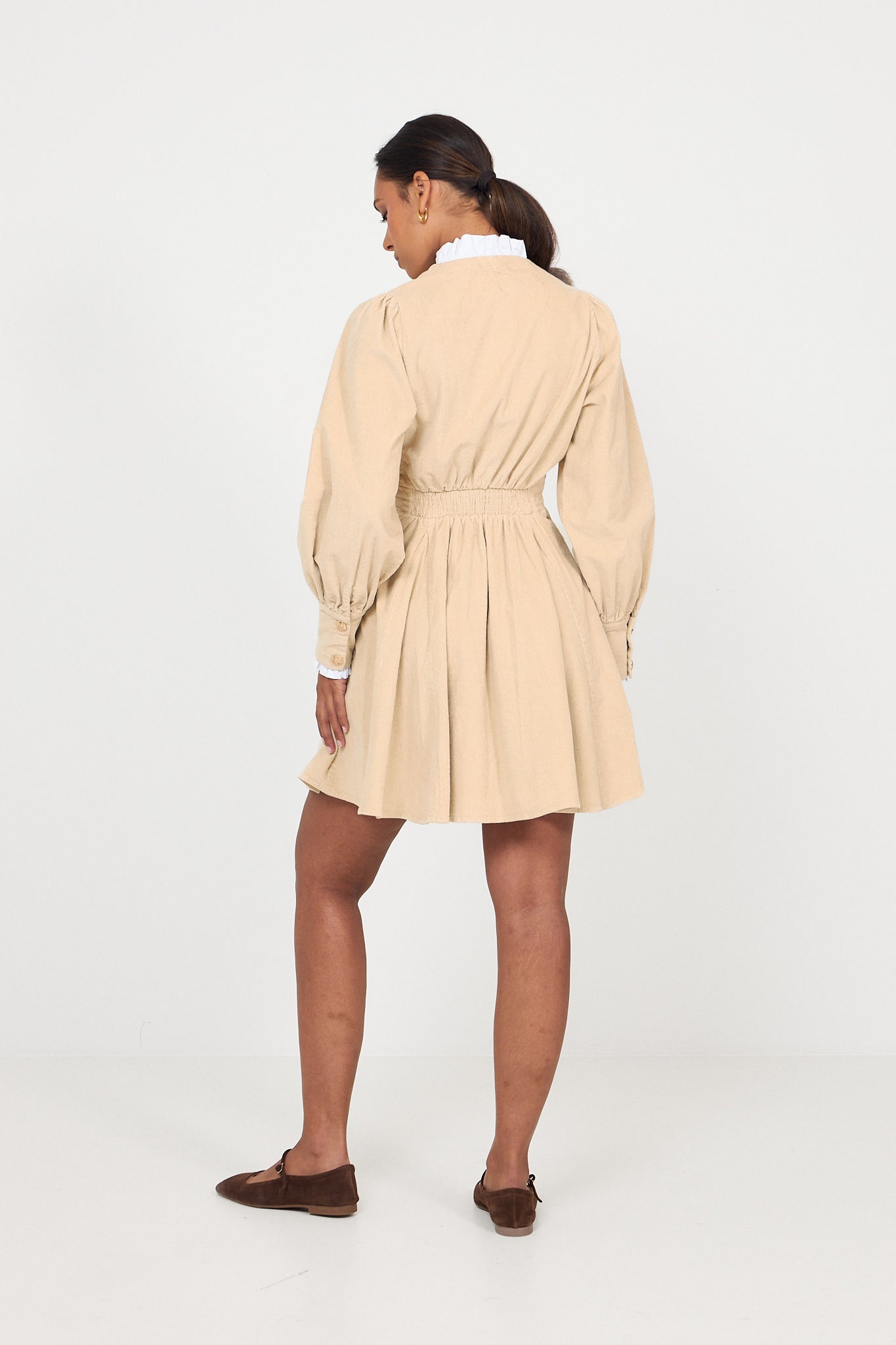 Livunn Cord Dress - Creme