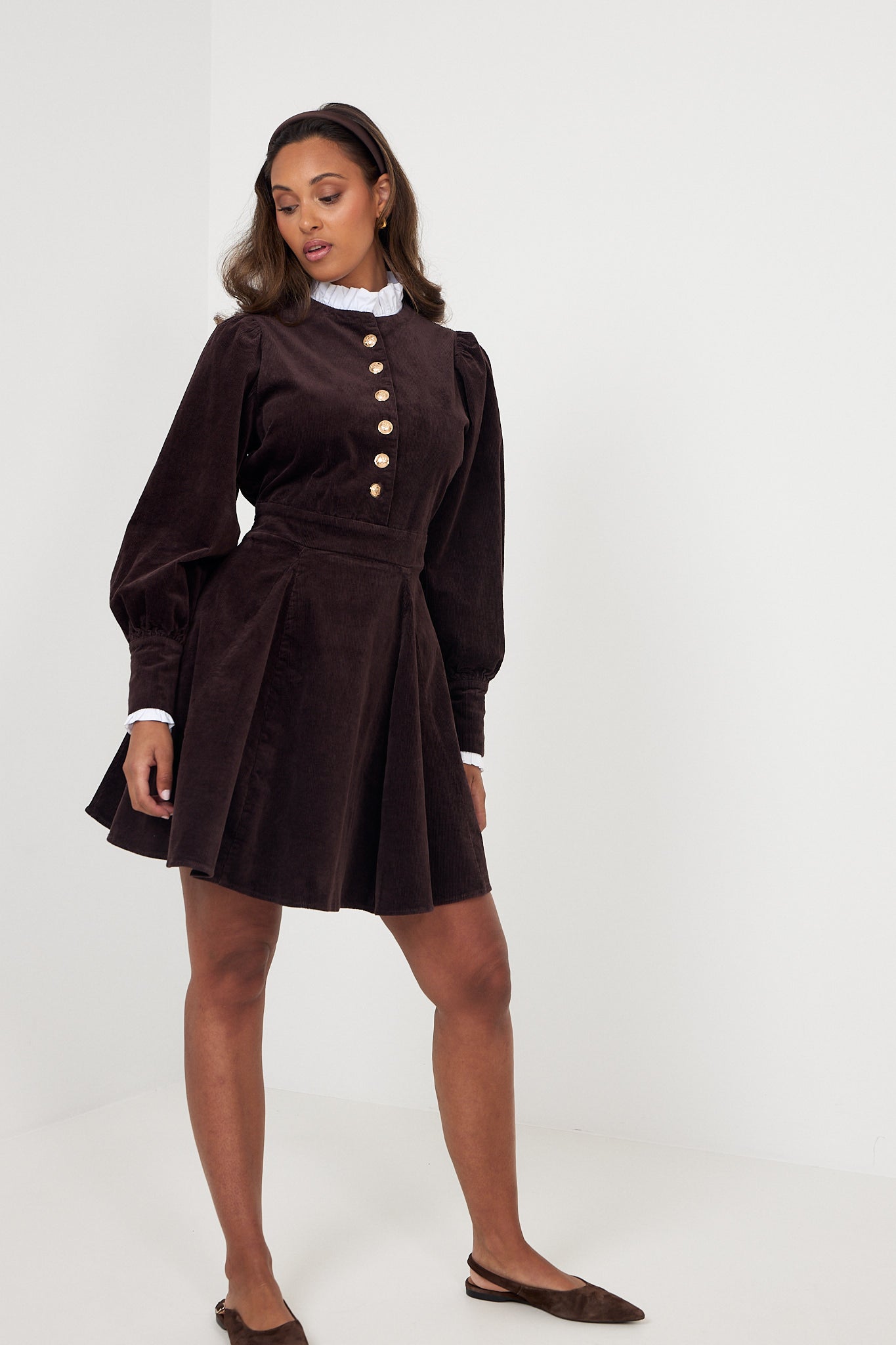 Livunn Cord Dress - Brown