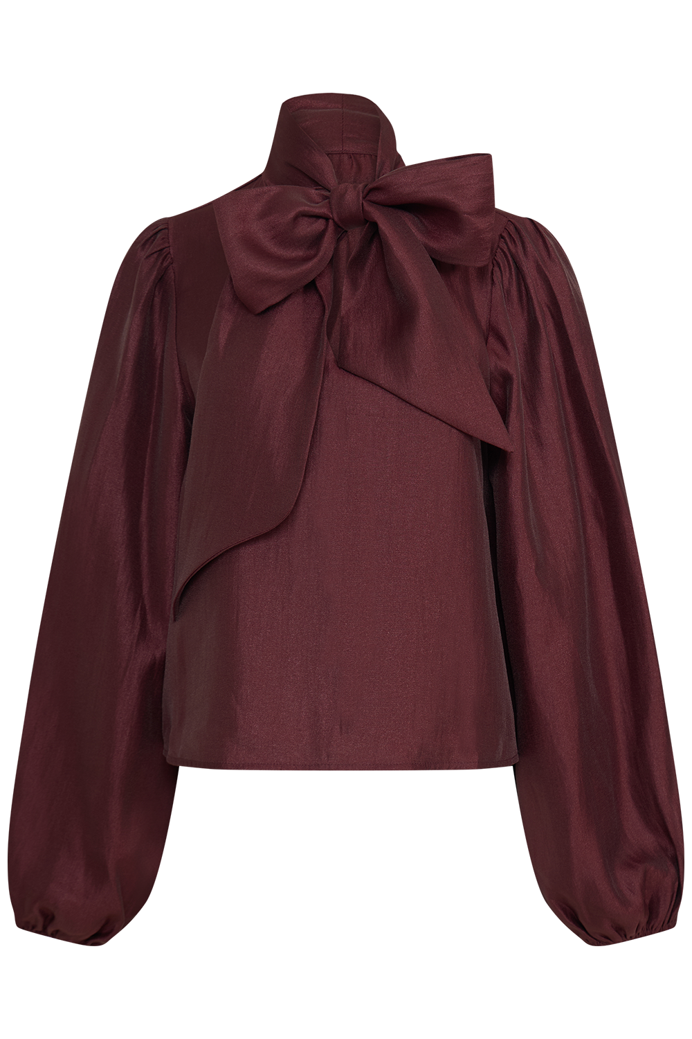 Jofrid Bow Blouse - Burgundy