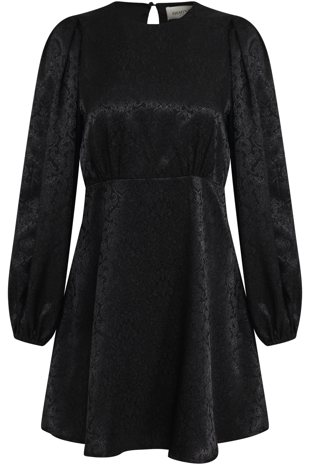 Edda Short Pattern Dress - Black