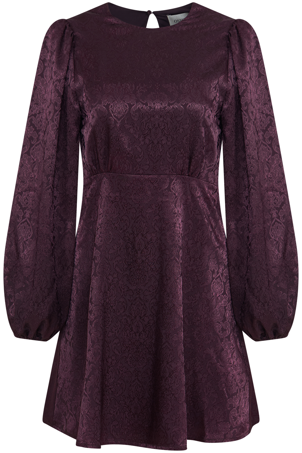 Edda Short Pattern Dress - Plum