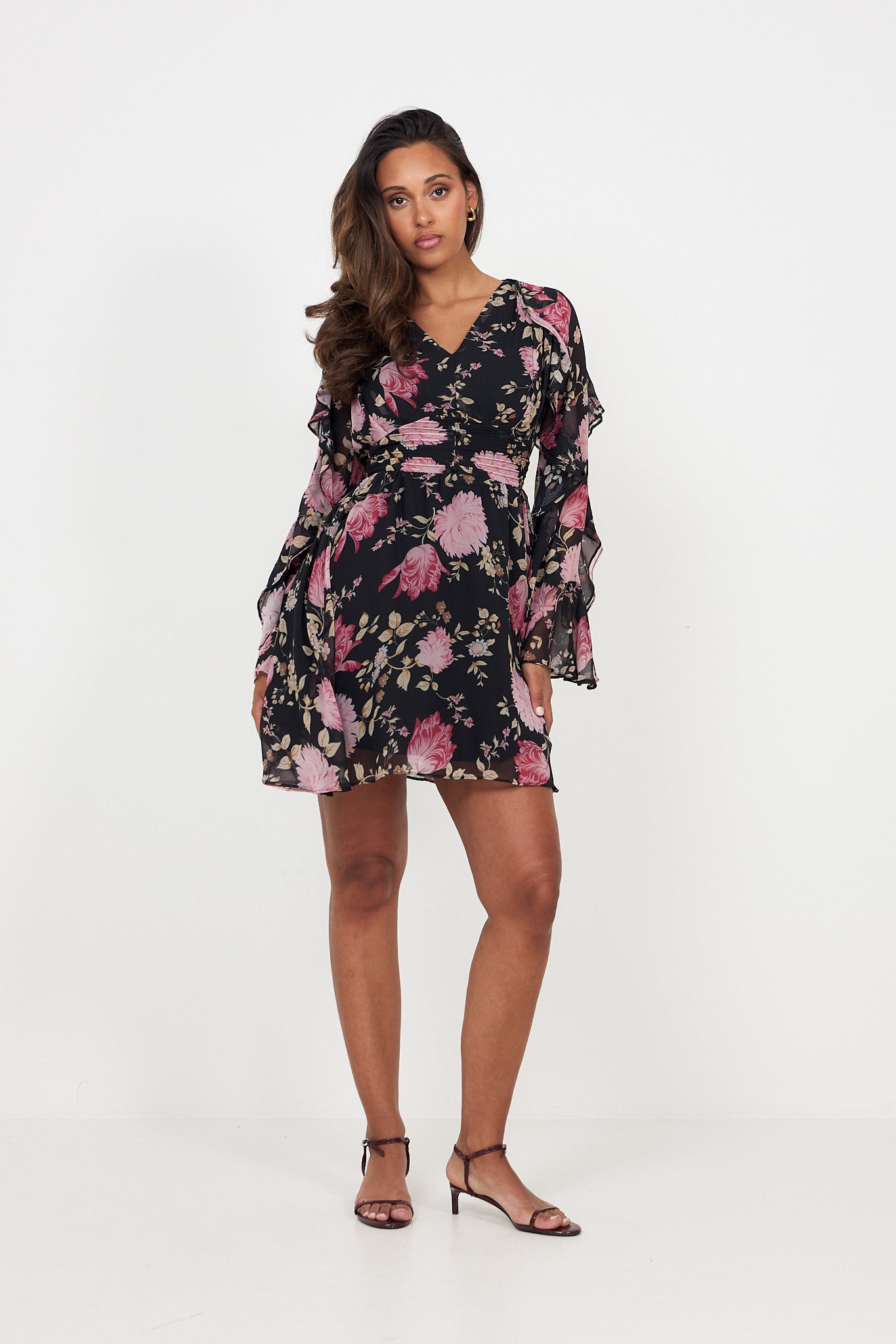 Lumi Mini Dress - Black Floral