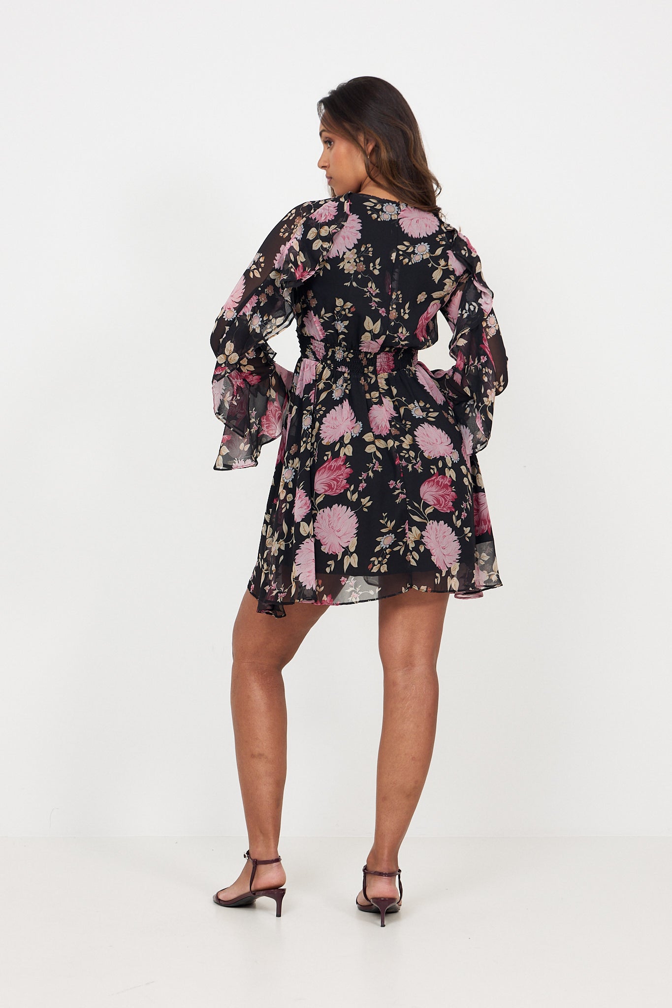 Lumi Mini Dress - Black Floral
