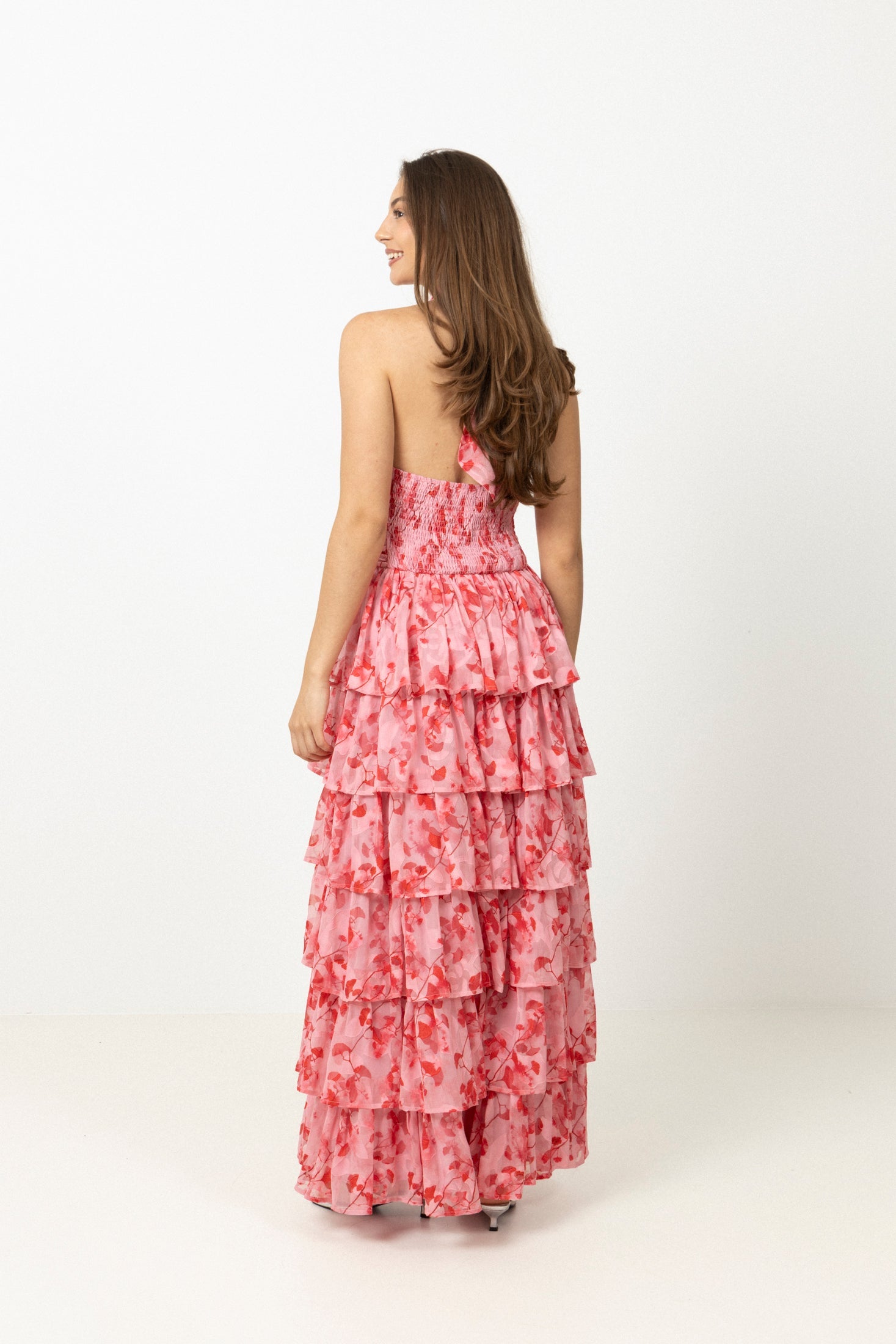 Ailu Maxi Dress - Pink/Red