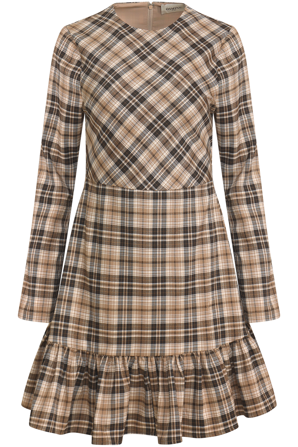 Lena Check Mini Dress - Brown Check