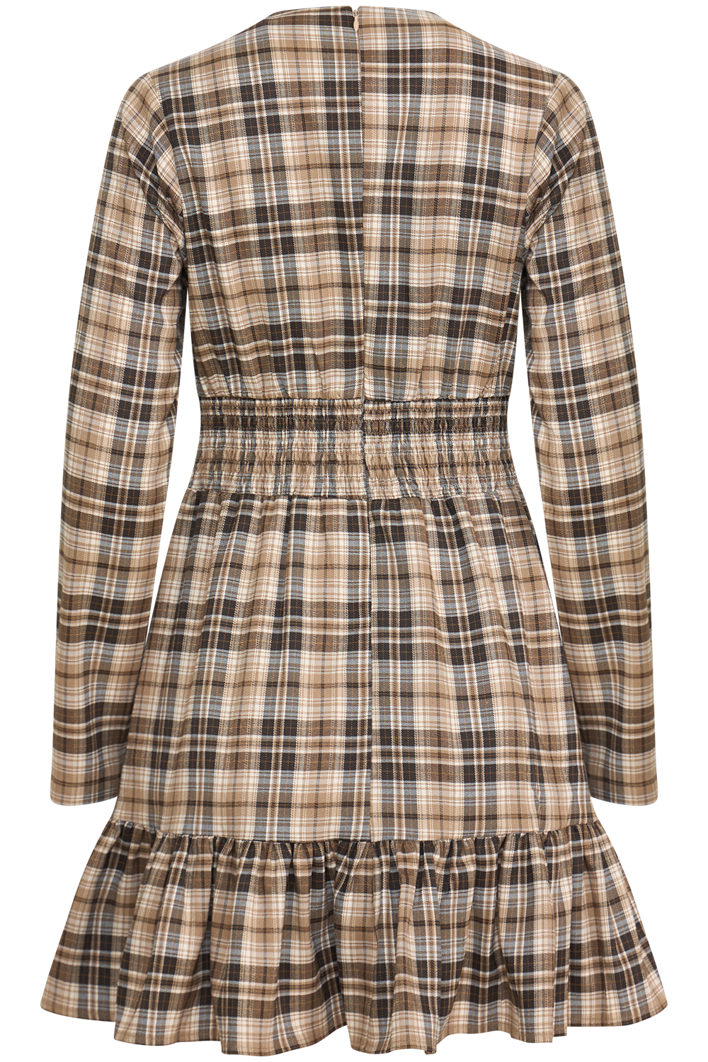 Lena Check Mini Dress - Brown Check