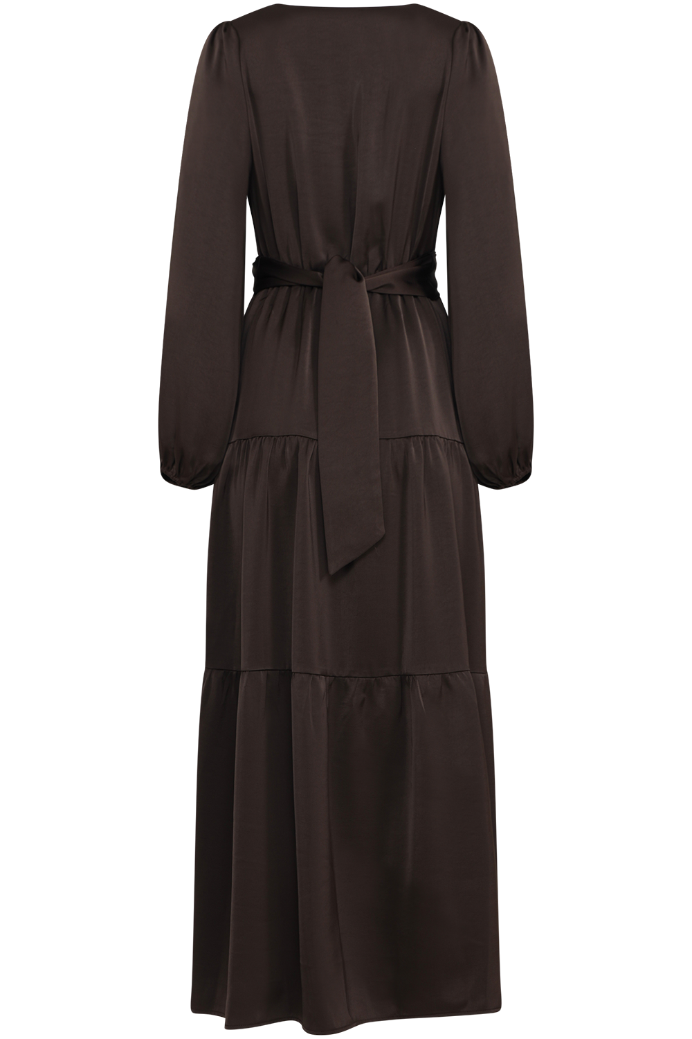 Hedvig Satin Dress - Dark Brown