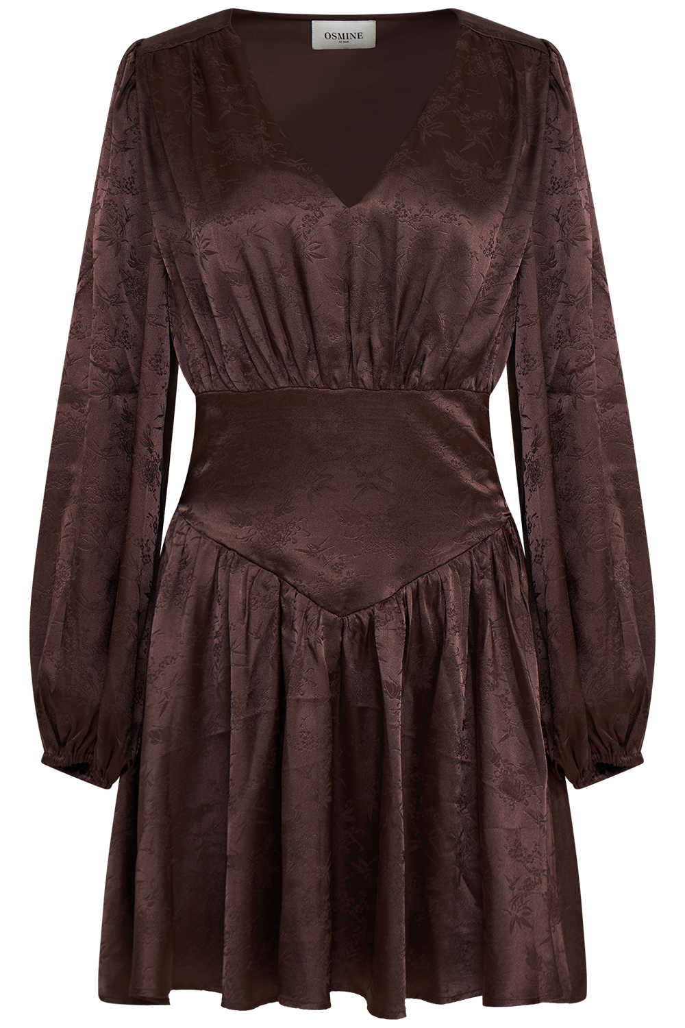 Edla Jacquard Mini Dress - Brown