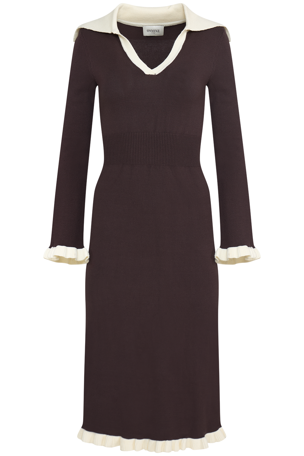 Selma Knitted Midi Dress - Dark Brown