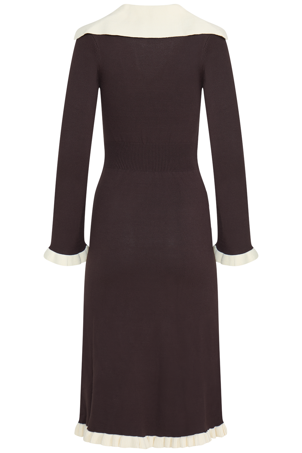 Selma Knitted Midi Dress - Dark Brown