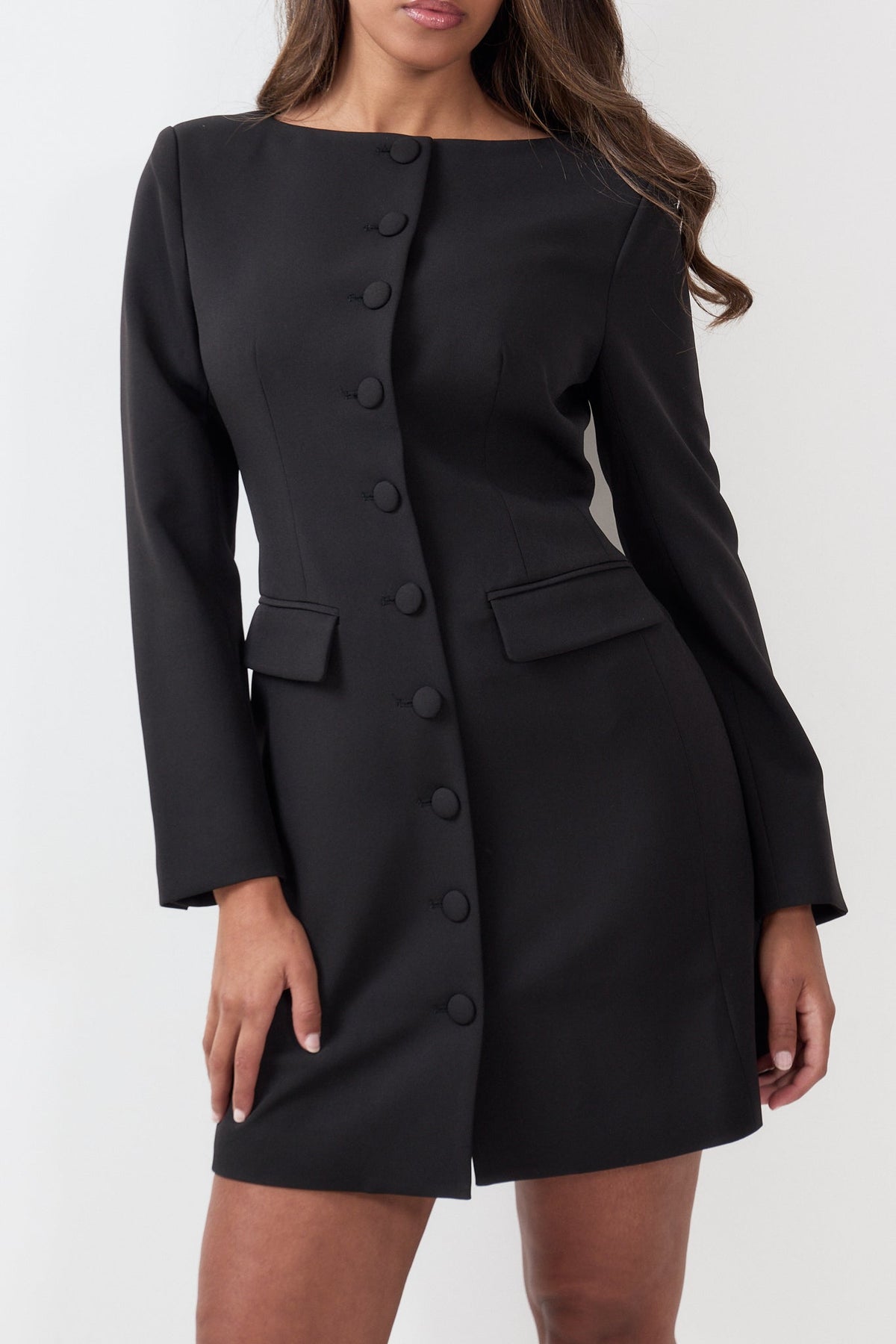Henni Blazer Mini Dress - Black