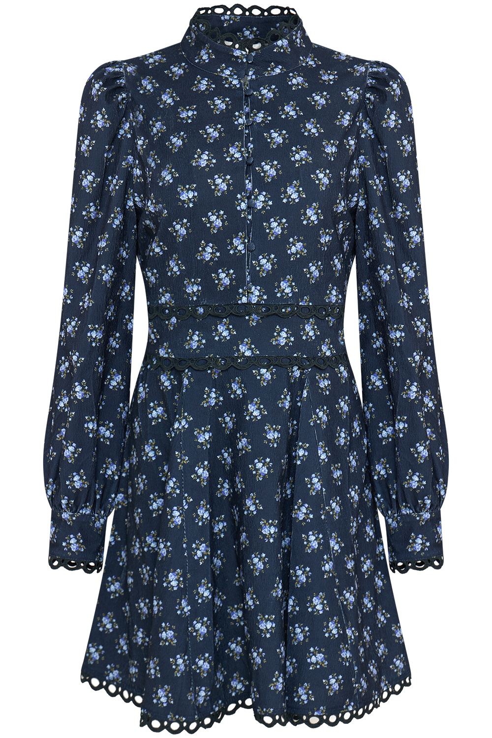 Disa Cord Mini Dress - Navy Floral